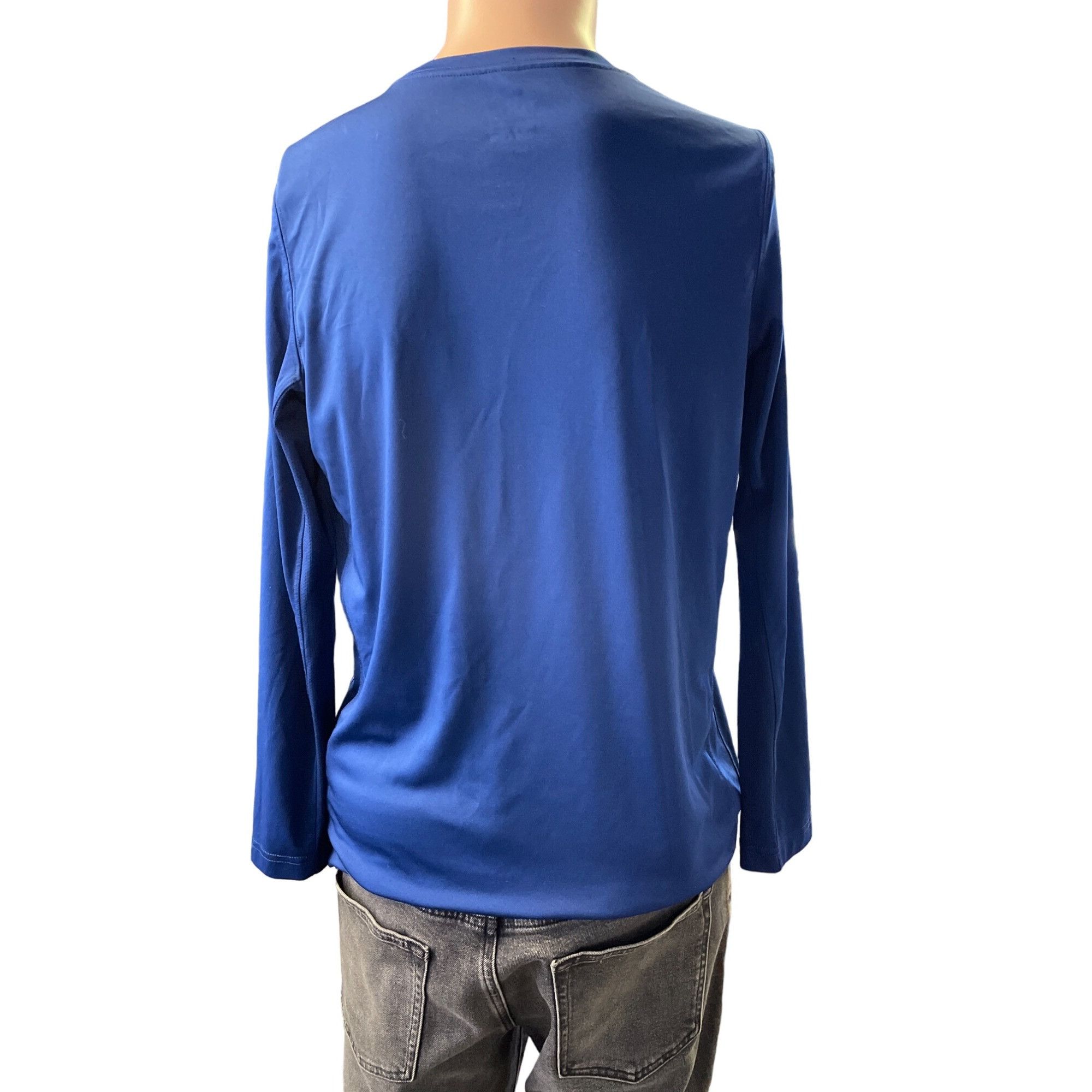 Nike Nike Dri Fit Men's Blue Stretch Long Sleeve Shirt Size XL SK Size US XL / EU 56 / 4 - 3 Thumbnail