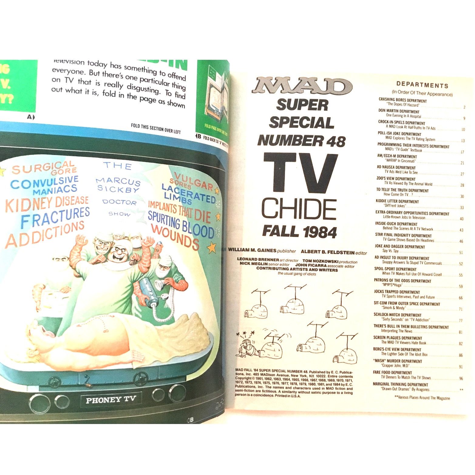 Other Mad Magazine Super Special Fall TV Theme 1984 Vintage Size ONE SIZE - 2 Thumbnail