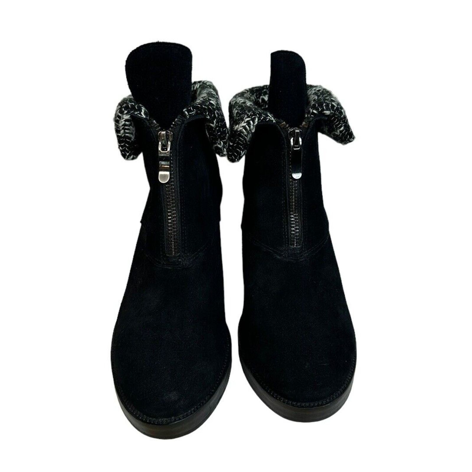 Chinese Laundry Chinese Laundry Marvel Black Suede Ankle Boot Knit Cuff 8.5 Size US 8.5 / IT 38.5 - 4 Thumbnail