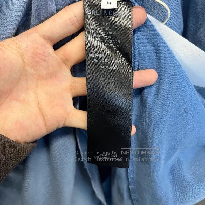 Balenciaga Balenciaga Classic Tape Print Distressed Short Sleeve Size US M / EU 48-50 / 2 - 4 Thumbnail