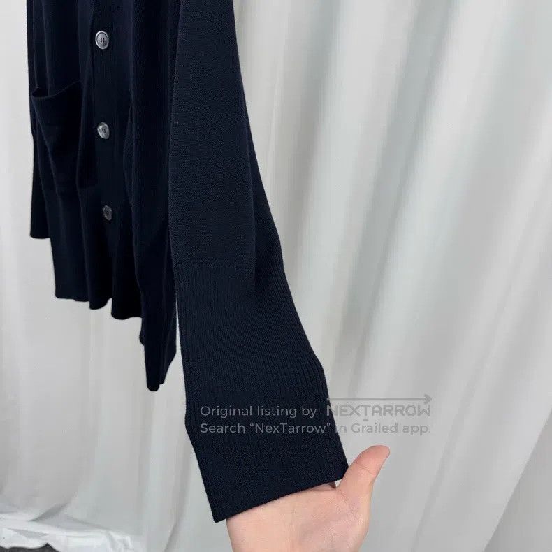 Thom Browne Thom Browne Black Collar Striped Wool Knit Cardigan Size US M / EU 48-50 / 2 - 4 Thumbnail