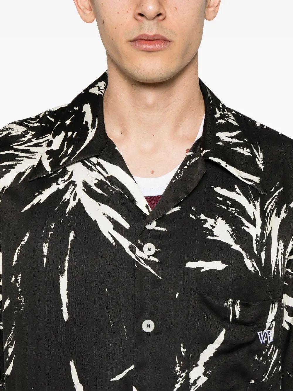 Wales Bonner o1h1sh10525 Highlife Bowling Shirt in Black Size US M / EU 48-50 / 2 - 5 Thumbnail
