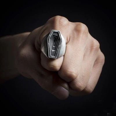 Jewelry Stainless Steel Coffin Ring (size 7-13) Size ONE SIZE - 1 Thumbnail