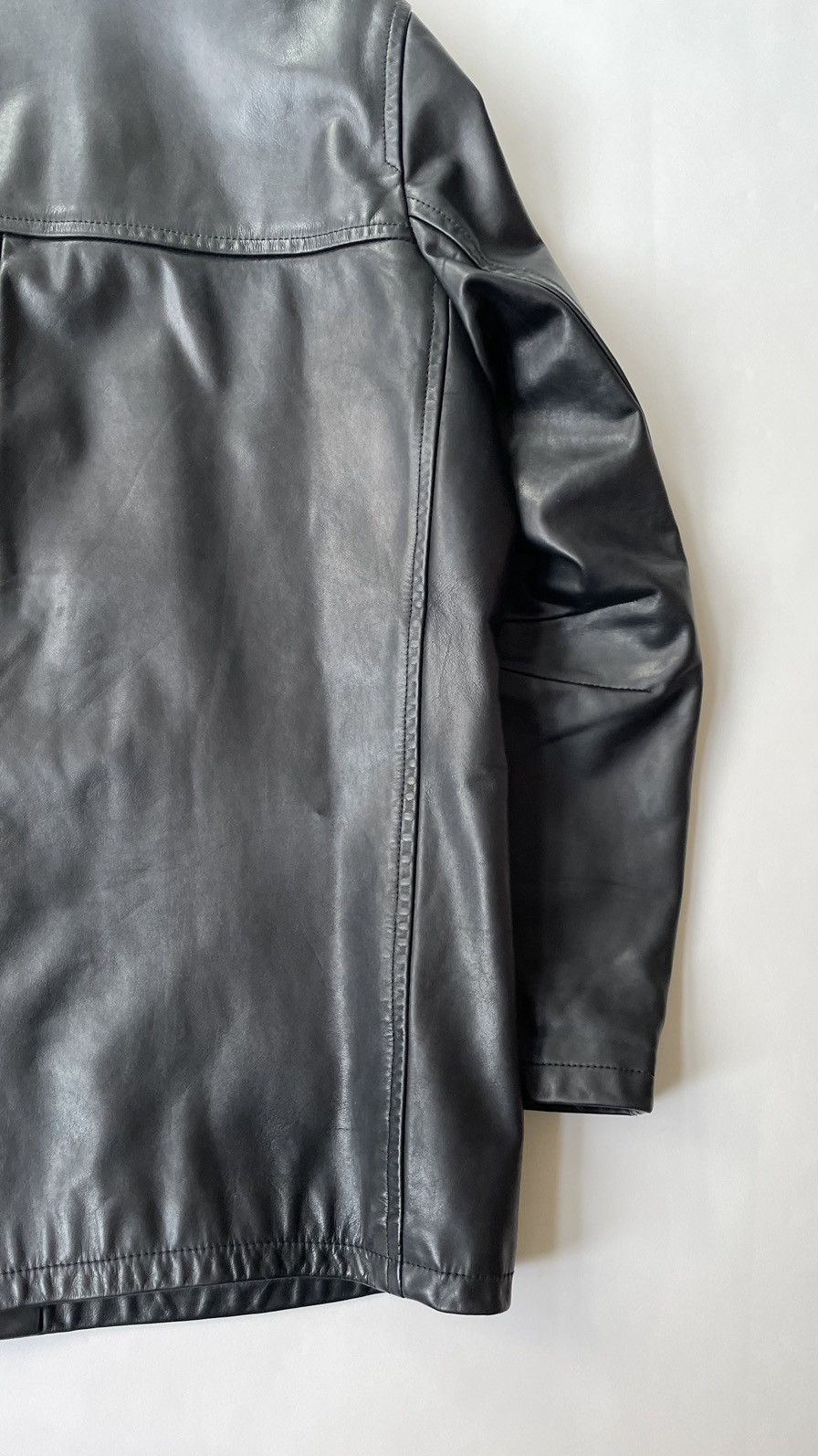 Prada A/W 2000 Black Leather Overcoat Size US XL / EU 56 / 4 - 15 Thumbnail