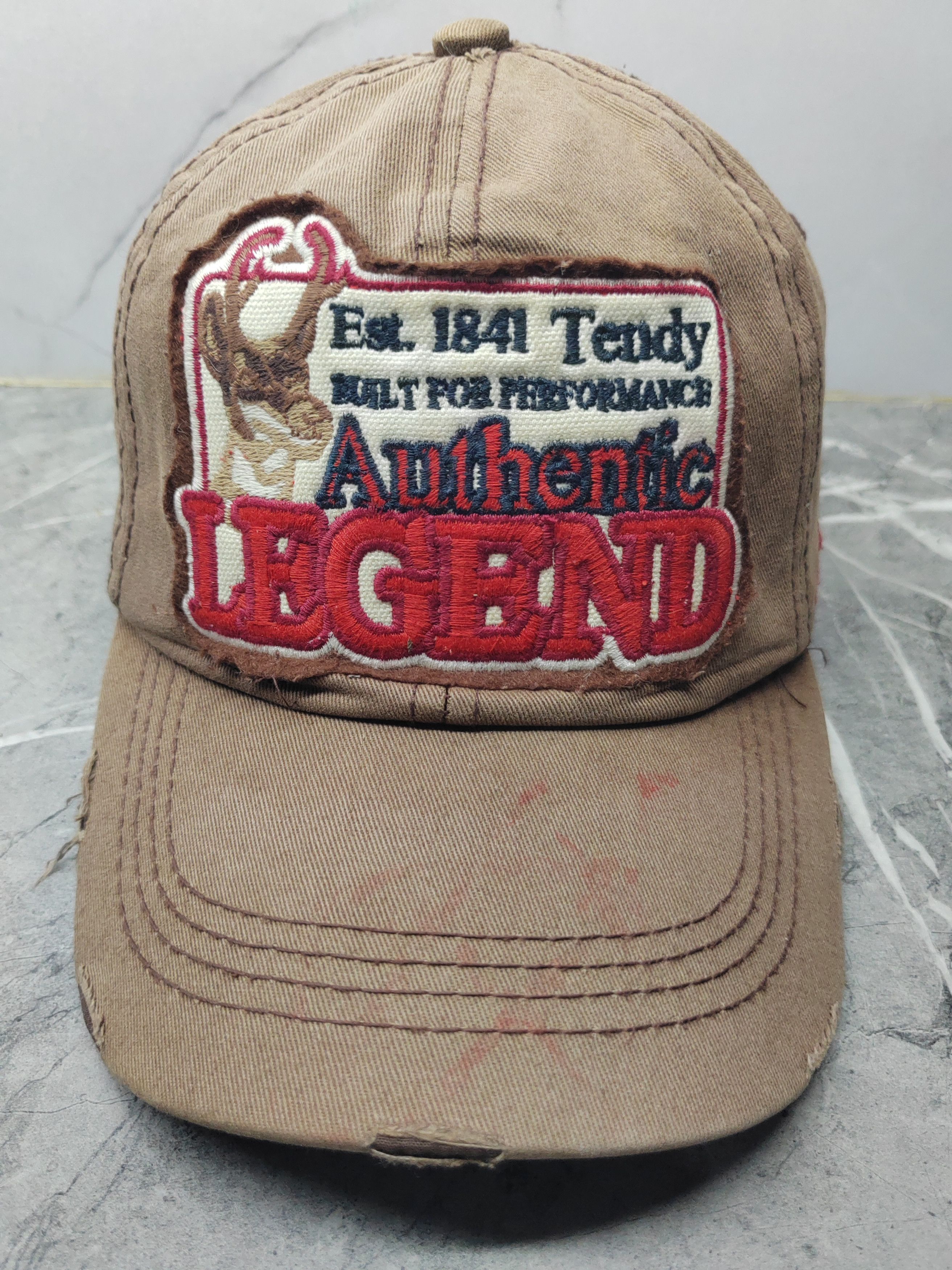 Vintage Vintage American Lagend Distressed Style Cap Hat Size ONE SIZE - 2 Thumbnail
