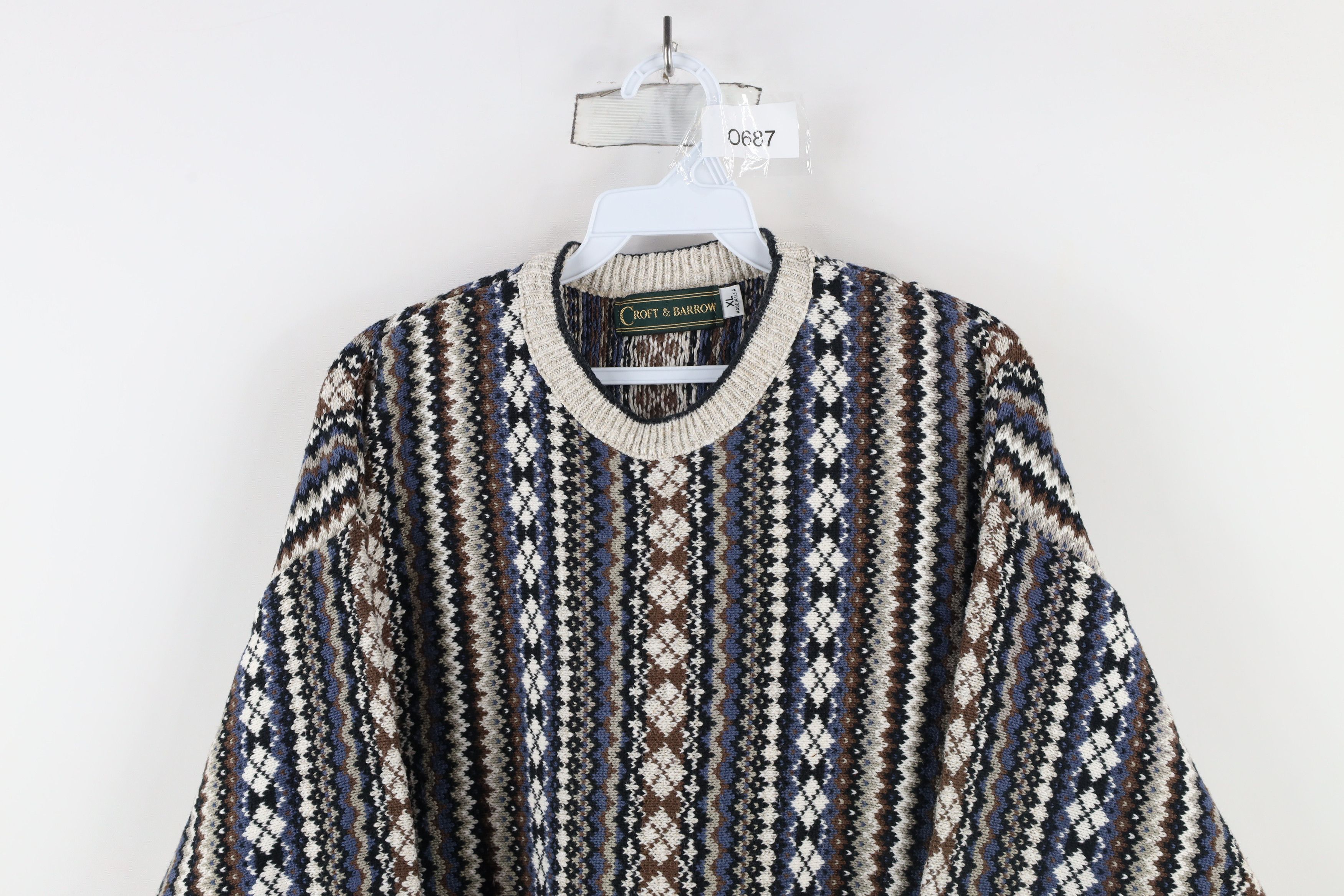 Vintage Vintage 90s Coogi Style Rainbow Fair Isle Knit Sweater USA Size US XL / EU 56 / 4 - 2 Thumbnail