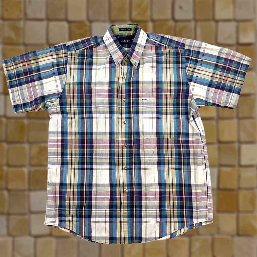 Gant VINTAGE GANT Plaid Collared Men's Size L Button-Up Shirt Short Sleeve Western Cowboy Size US L / EU 52-54 / 3 - 1 Thumbnail