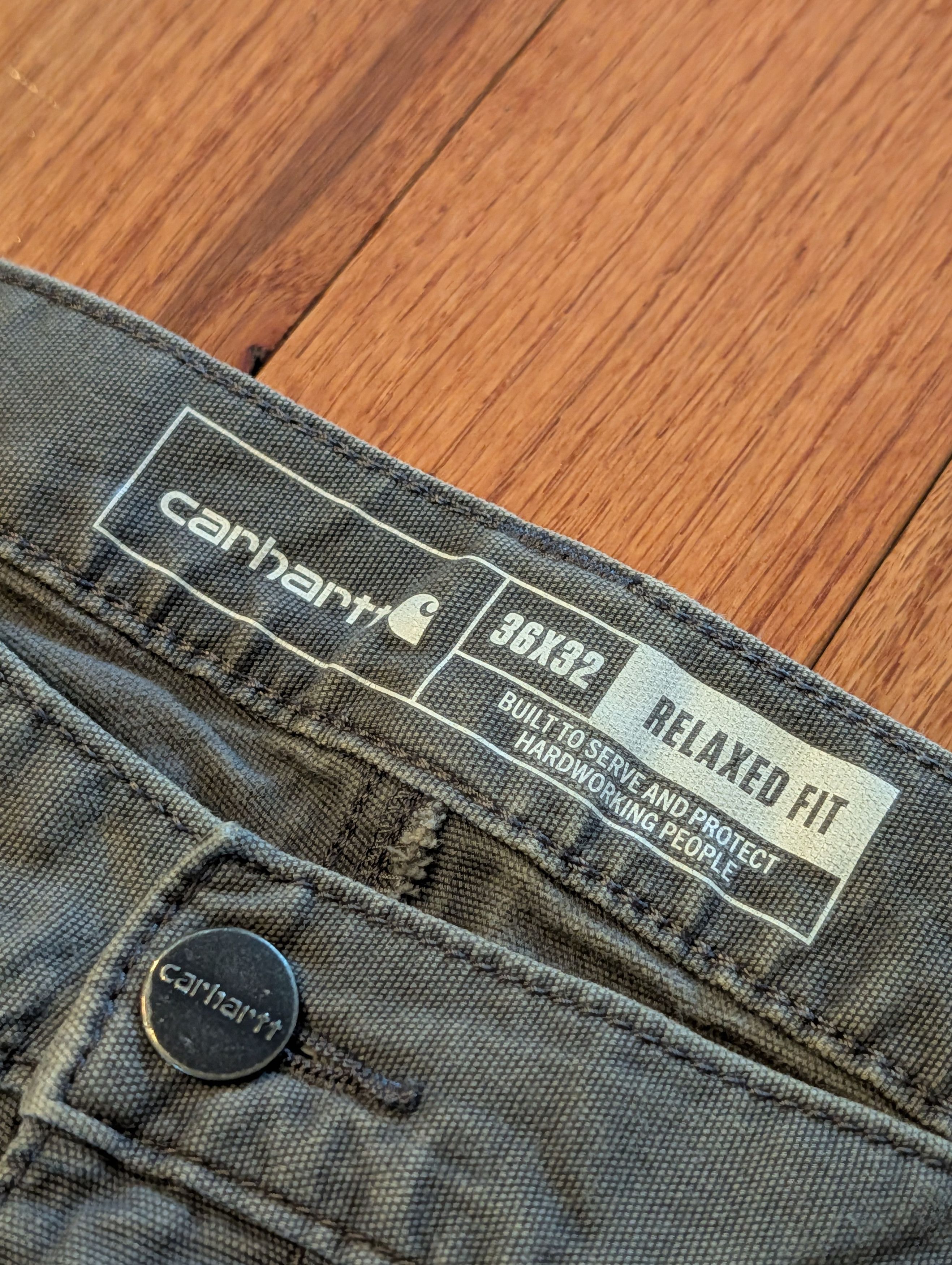 Carhartt Carhartt Relaxed Fit Work Pants Gray Canvas 38x30 (M: 35x30) Size US 38 / EU 54 - 5 Thumbnail