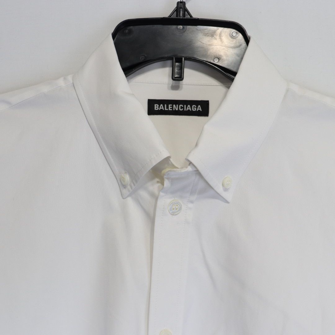 Balenciaga o1rshd1 Button Up Shirt in White Size US XS / EU 42 / 0 - 5 Thumbnail