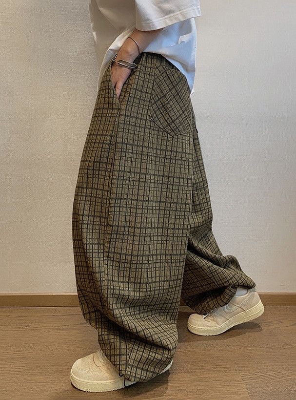 Japanese Brand × Vintage Outdoor retro y2k plaid check pattern baggy pants Size US 28 / EU 44 - 3 Thumbnail