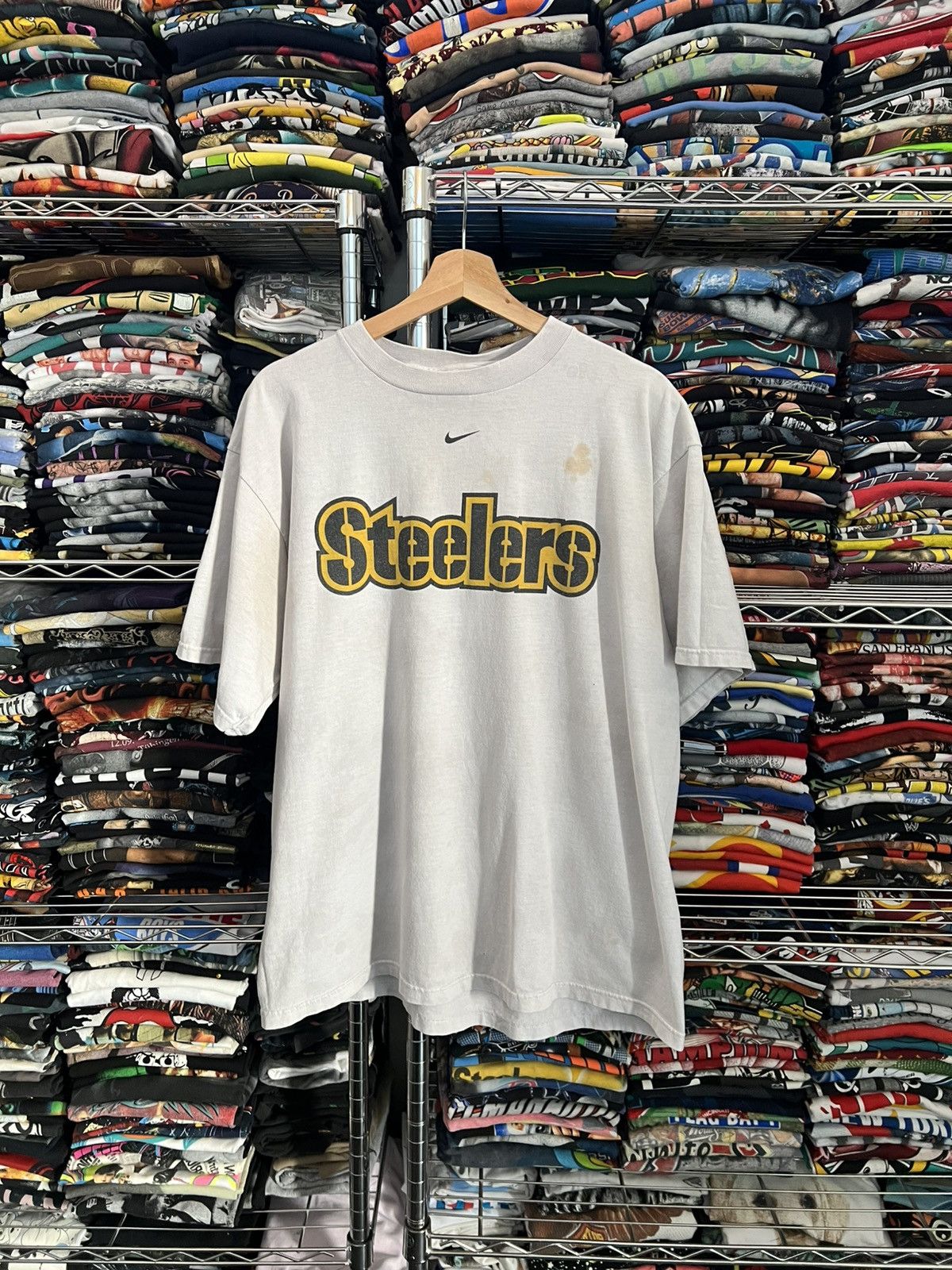 Nike 90s NFL Pittsburgh Steelers Center Mini Swoosh Super Bowl Size US L / EU 52-54 / 3 - 1 Thumbnail