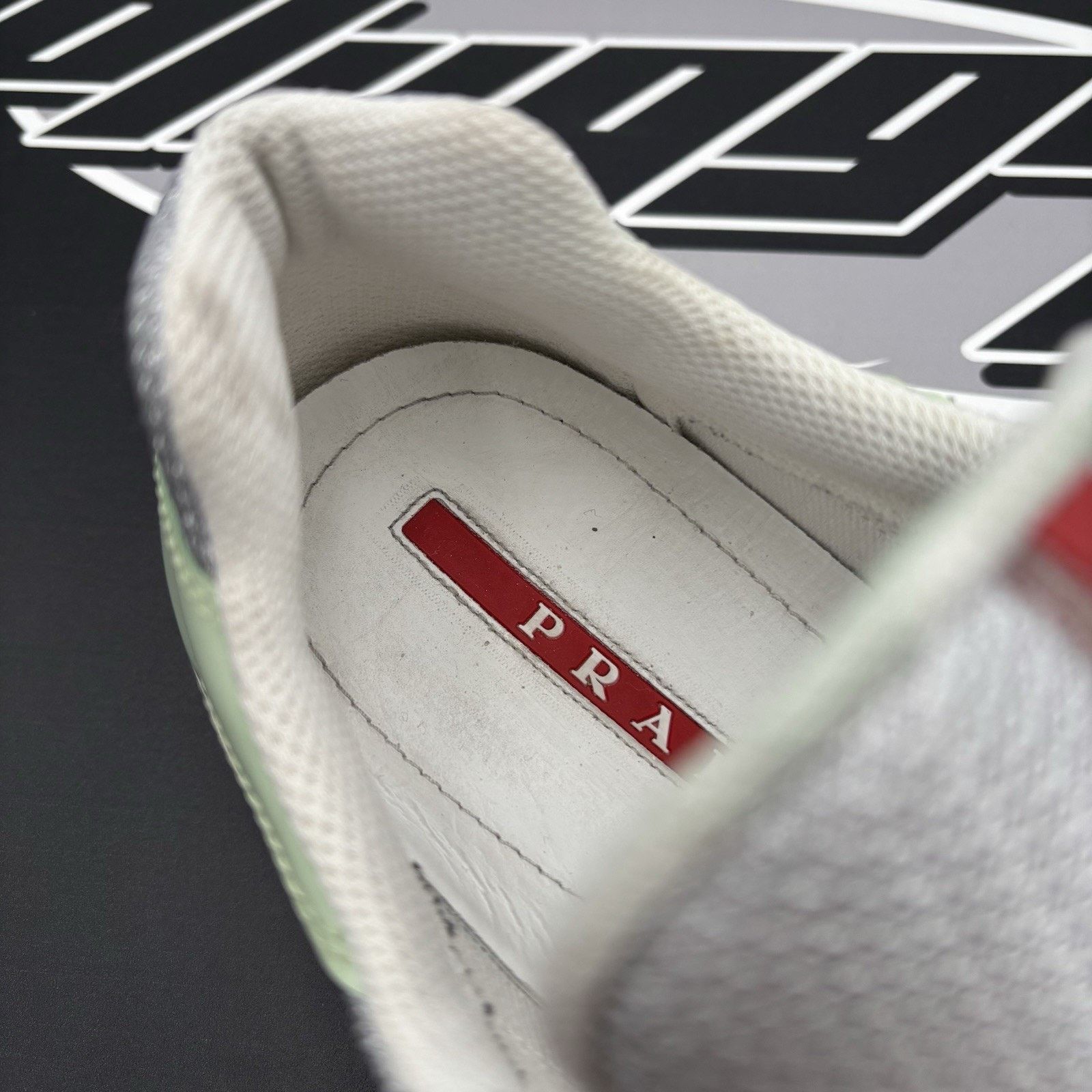 Prada Prada Americas Cup ' White Mint Silver ' | GREAT CONDITION! Size US 9 / EU 42 - 16 Thumbnail