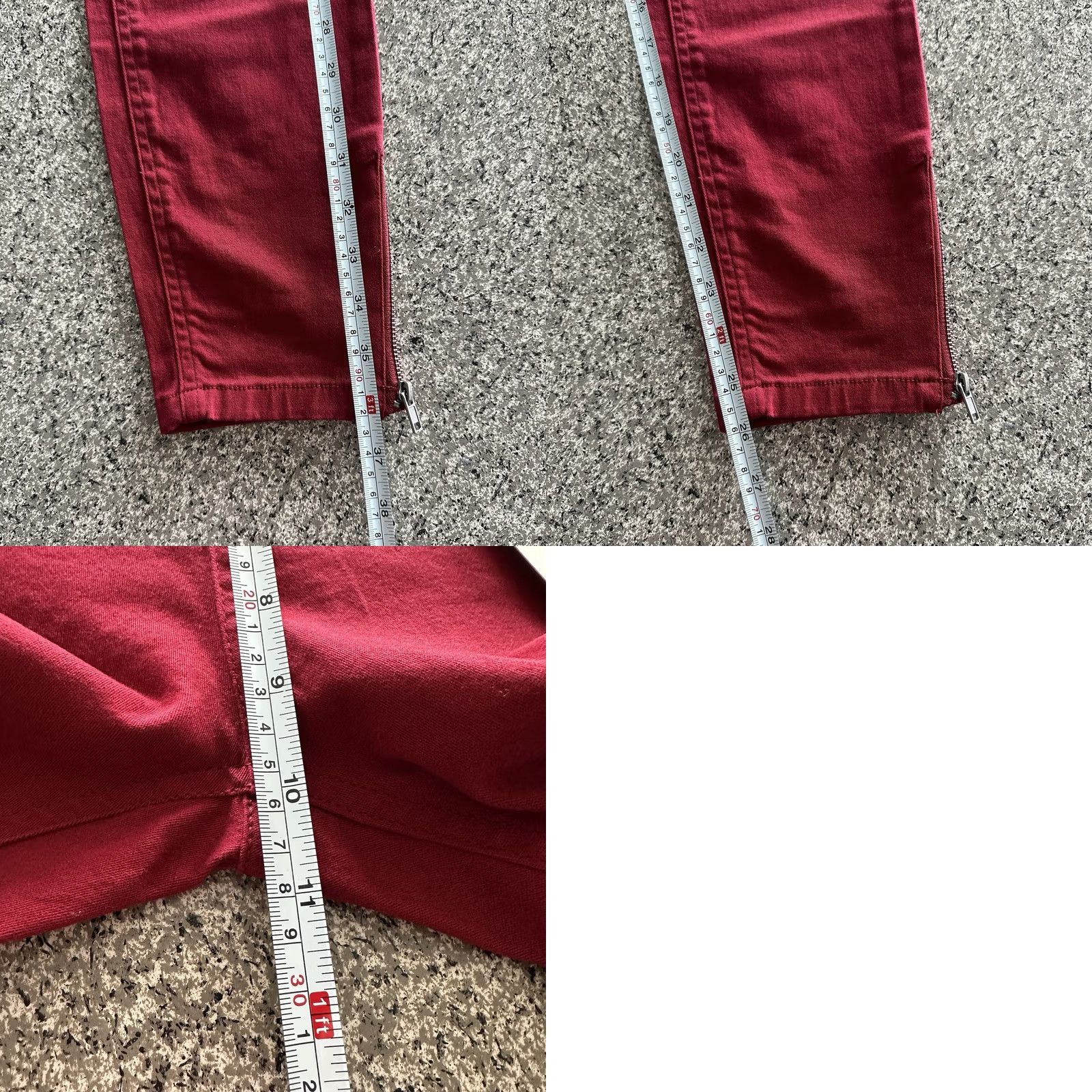 Vintage D. Jeans Red High Waist Ankle Jeans Women’s 6 Side Zip Skinny Stretch Relaxed 5-Pocket Denim Spring Women Jeans Size 28" / US 6 / IT 42 - 8 Thumbnail