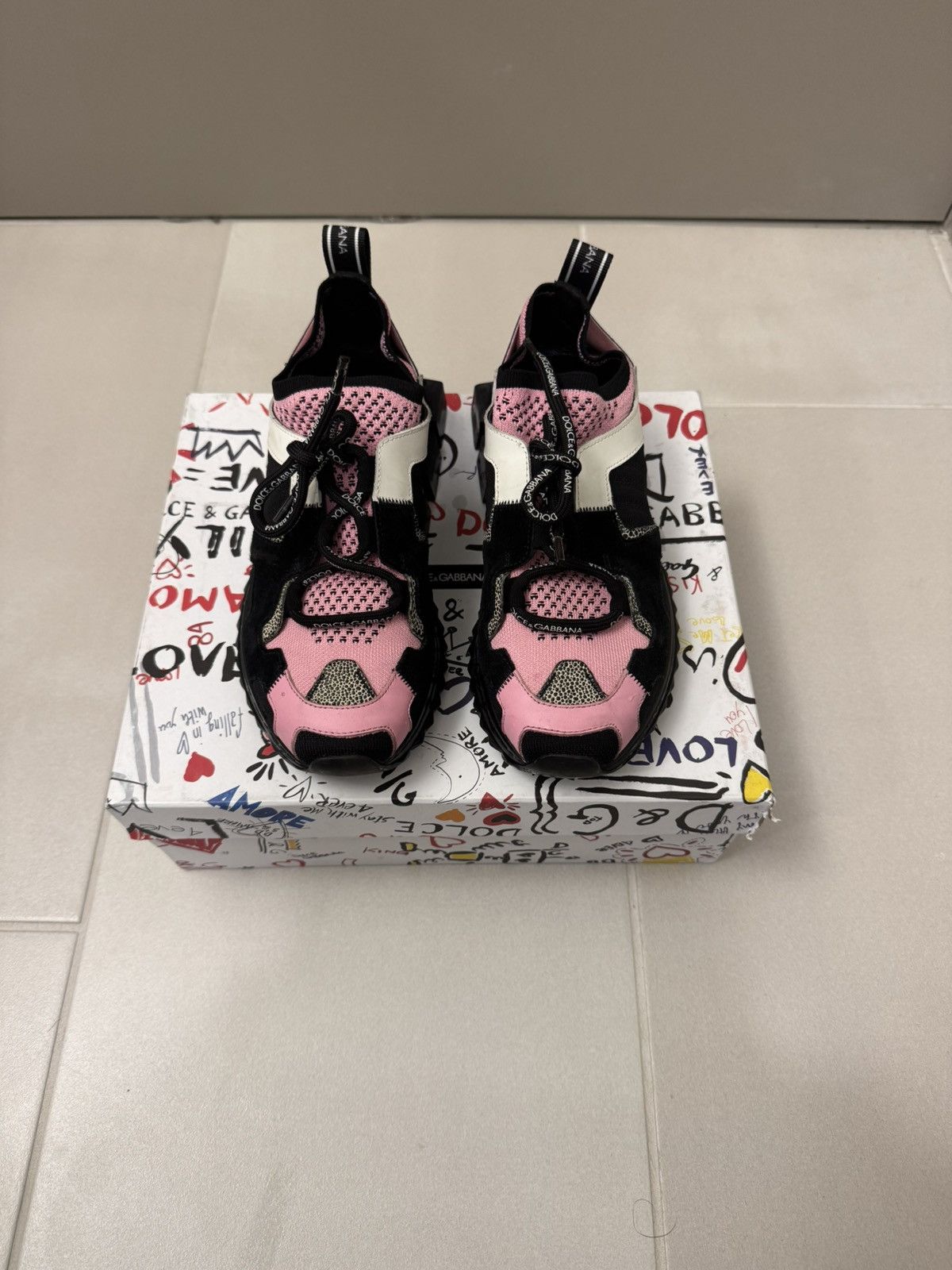Dolce & Gabbana Dolce & Gabbana Sneakers Women’s US 8 38 EUR Pink Black Size US 8 / IT 38 - 1 Thumbnail