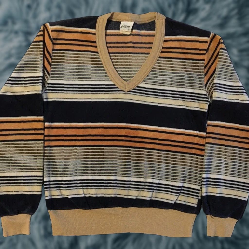 CLOT Vtg 70s Terry Cloth Striped Sweater S USA Surf Beach Vaporwave Retro Grunge 80s Size S / US 4 / IT 40 - 1 Thumbnail