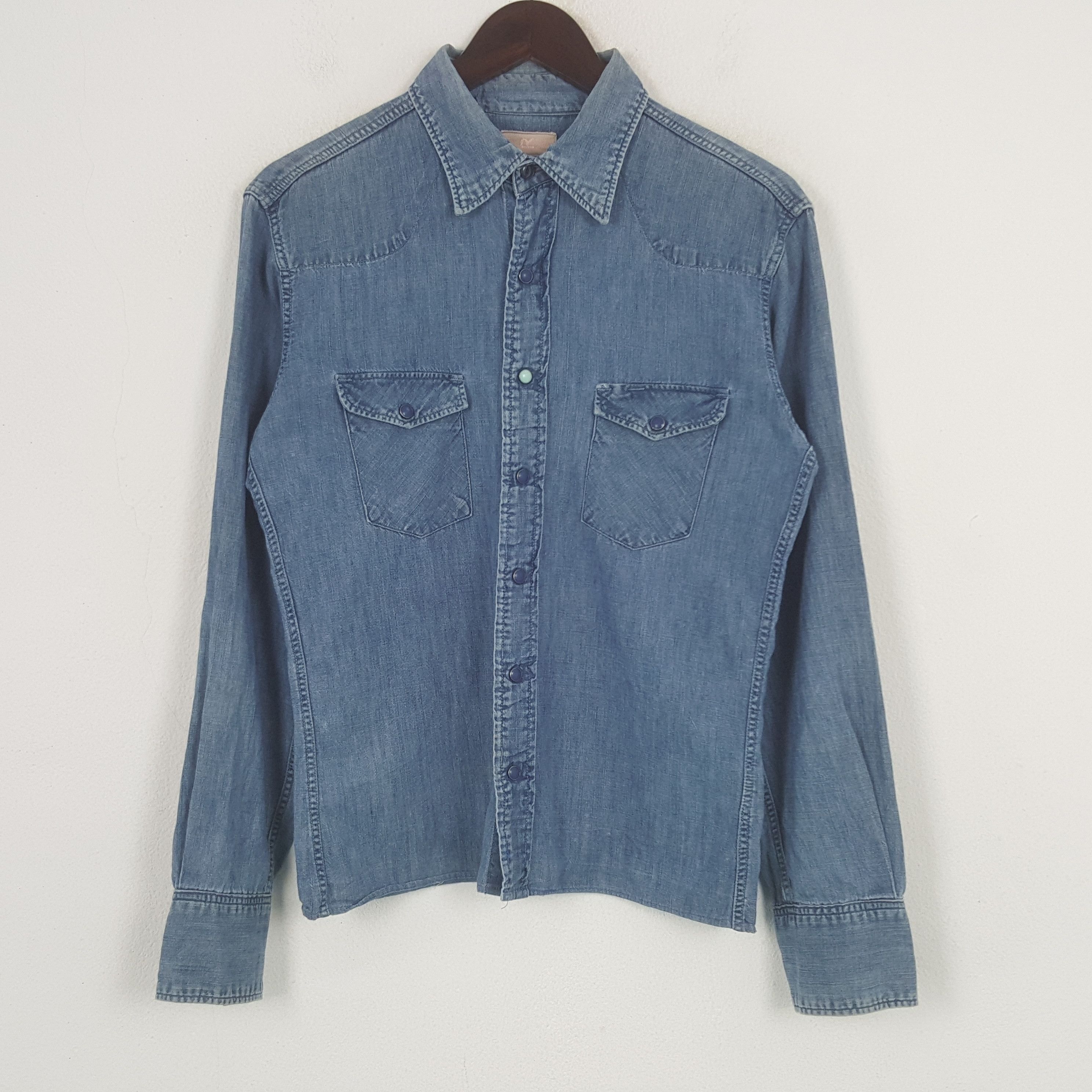 45rpm Vintage 45rpm Japanese Brand Denim Button Shirt Size US XS / EU 42 / 0 - 1 Thumbnail