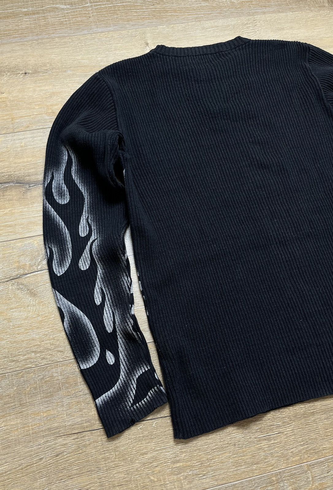 Diesel 00S PAINTED JAPAN DIESEL STYLE KNIT RIBBED SWEATER Y2K Size US S / EU 44-46 / 1 - 11 Thumbnail