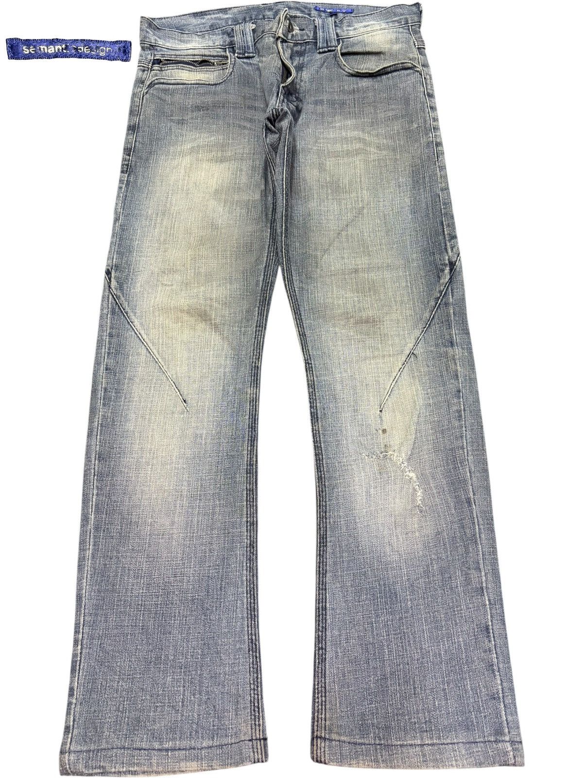 semanticdesign Vintage Semantic Design Faded Wash Distressed Jeans Size US 30 / EU 46 - 1 Thumbnail