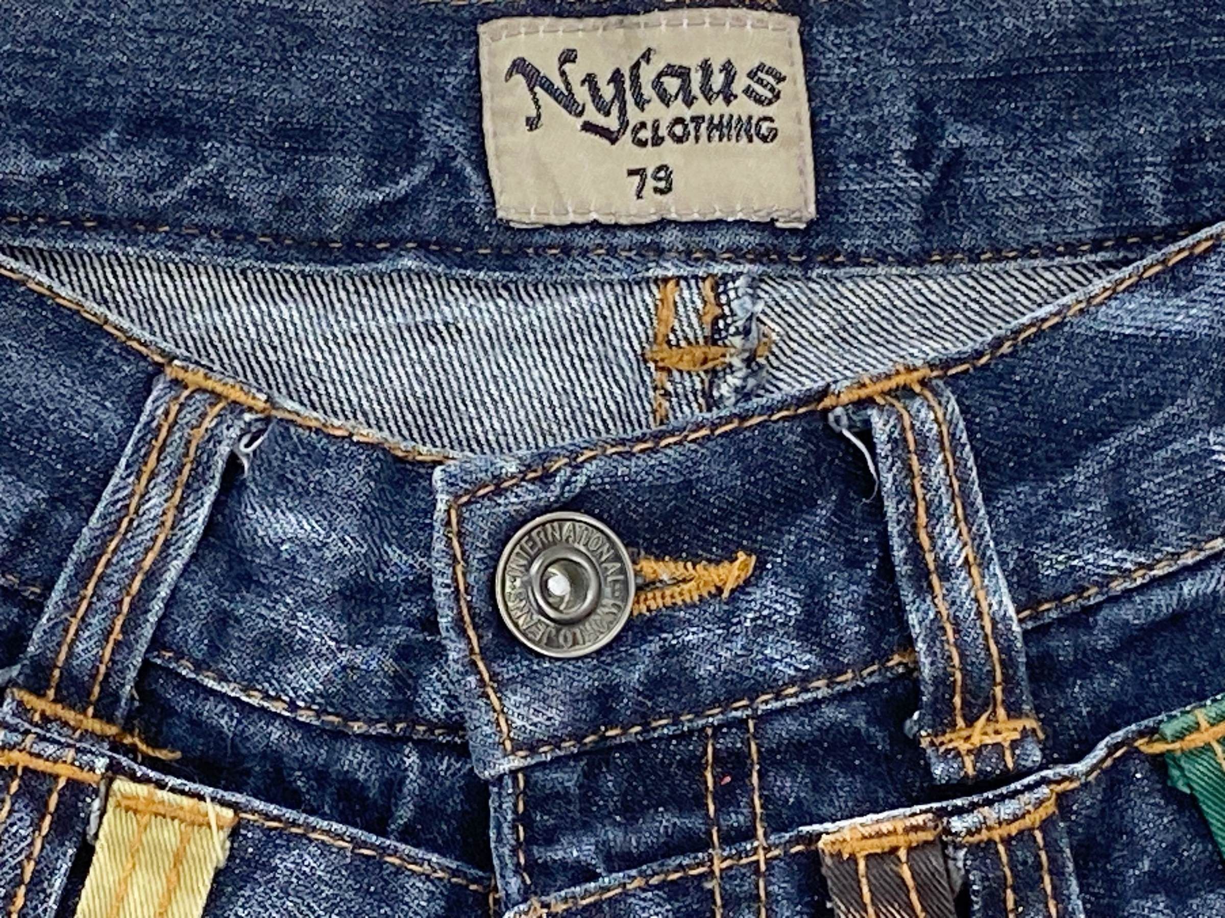 Japanese Brand Nylaus Short Jeans Double Waist Jeans Japanese Jeans Size US 29 - 10 Thumbnail