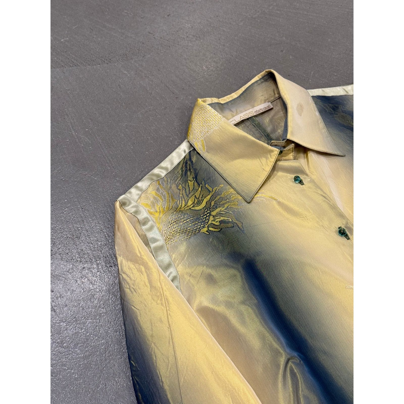 Roberto Cavalli 2000s Cavalli iridescent embroidered shirt Size M / US 6-8 / IT 42-44 - 3 Thumbnail