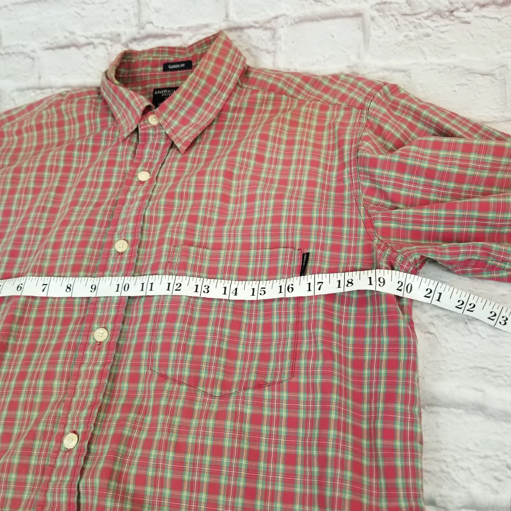 American Eagle Outfitters American Eagle Outfitters Shirt Button-Down Long Sleeve Plaid Mens Size M Lightweight Casual Size US M / EU 48-50 / 2 - 6 Thumbnail