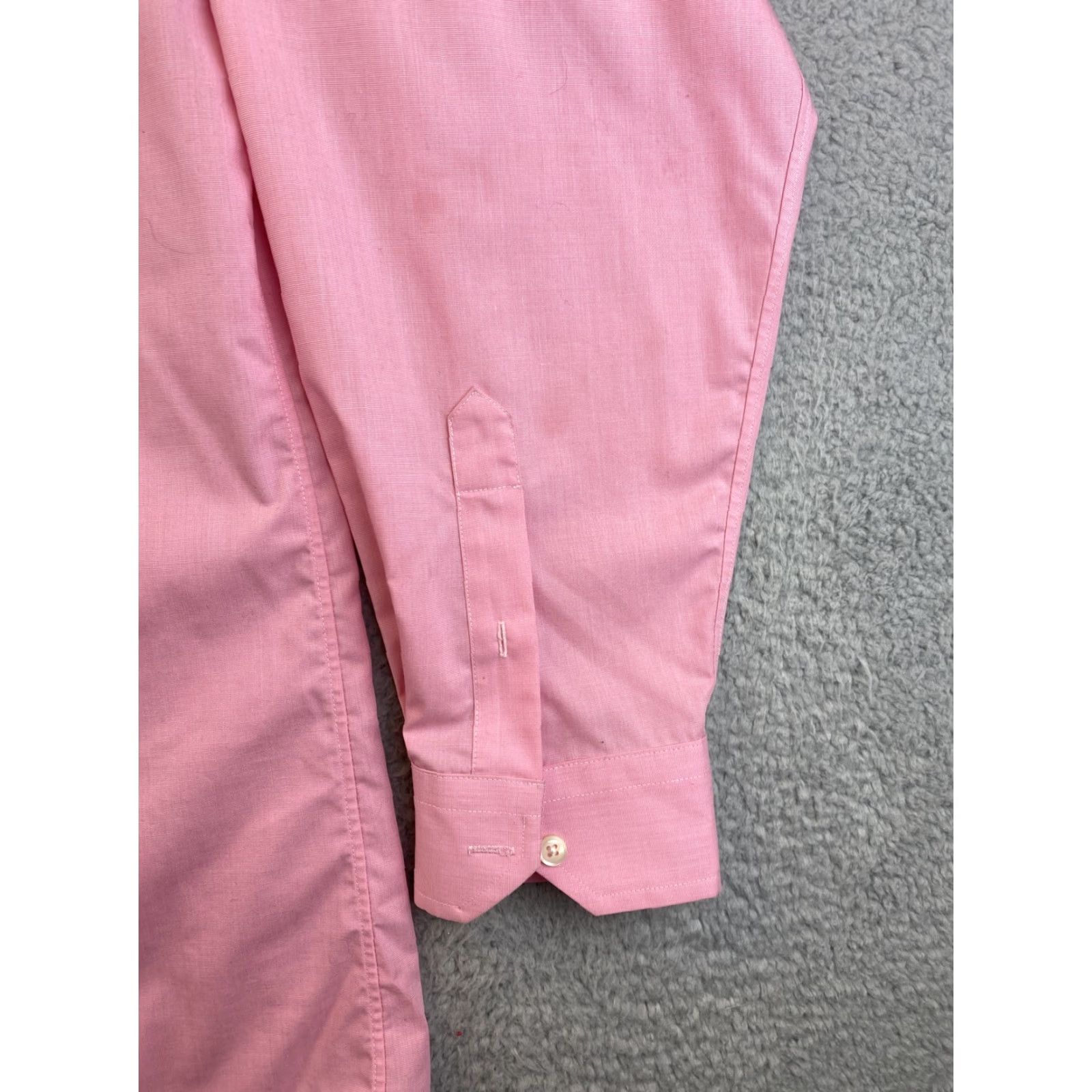 Cremieux Daniel Cremieux Men's 16.5 100% Cotton Long Sleeve Button Shirt Size 87-32 / 16.5 35 87-32 Button-Up Collared Regular Modern Pink / 16.5 Size US L / EU 52-54 / 3 - 3 Thumbnail