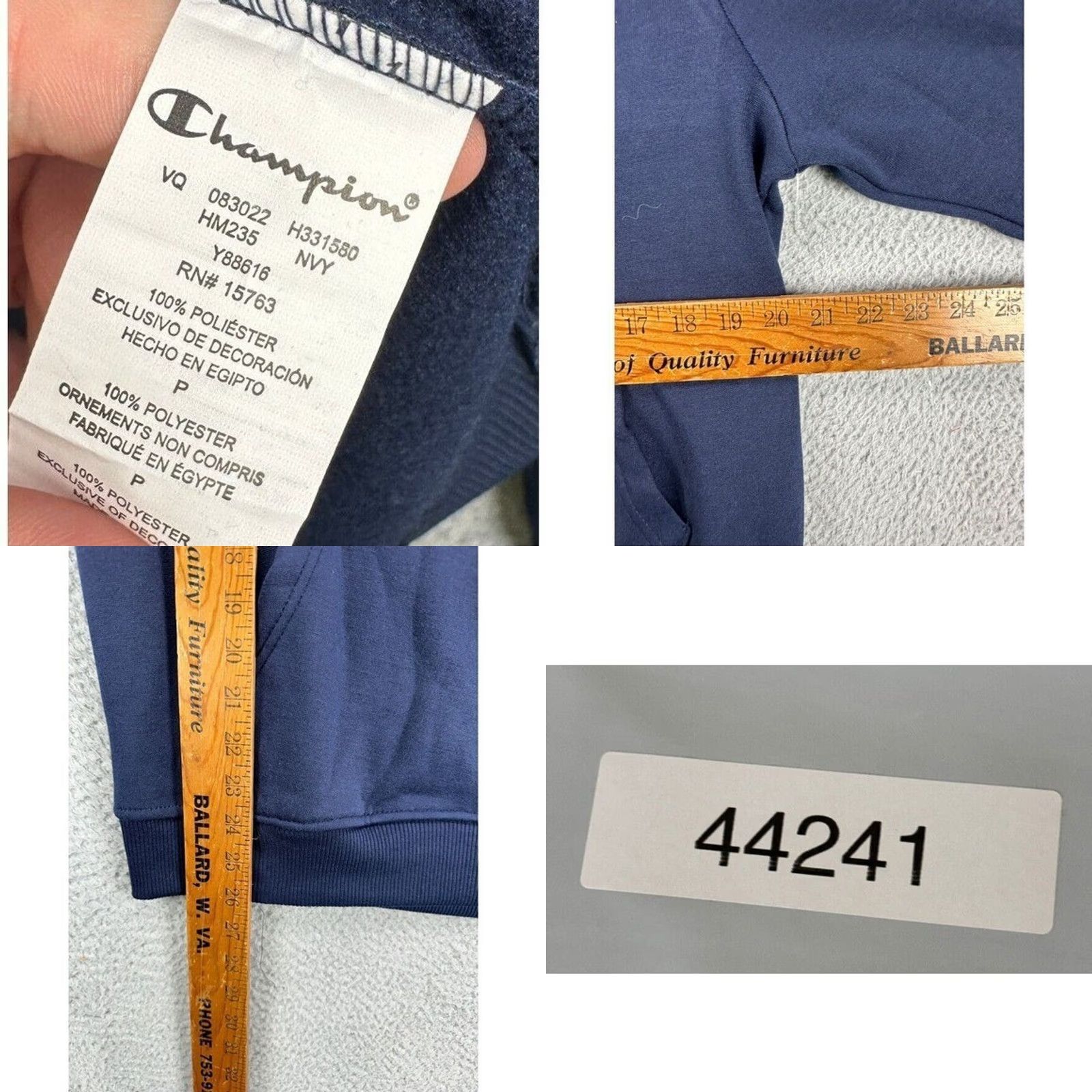 Champion Champion Hoodie Men Small Navy Graphic Print Sweatshirt Pullover Logo - Athletic New F47 Size US S / EU 44-46 / 1 - 8 Thumbnail
