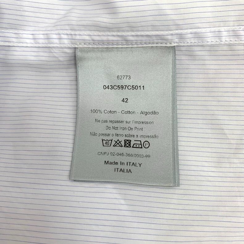Dior Dior white logo long sleeve shirt Size US M / EU 48-50 / 2 - 6 Thumbnail