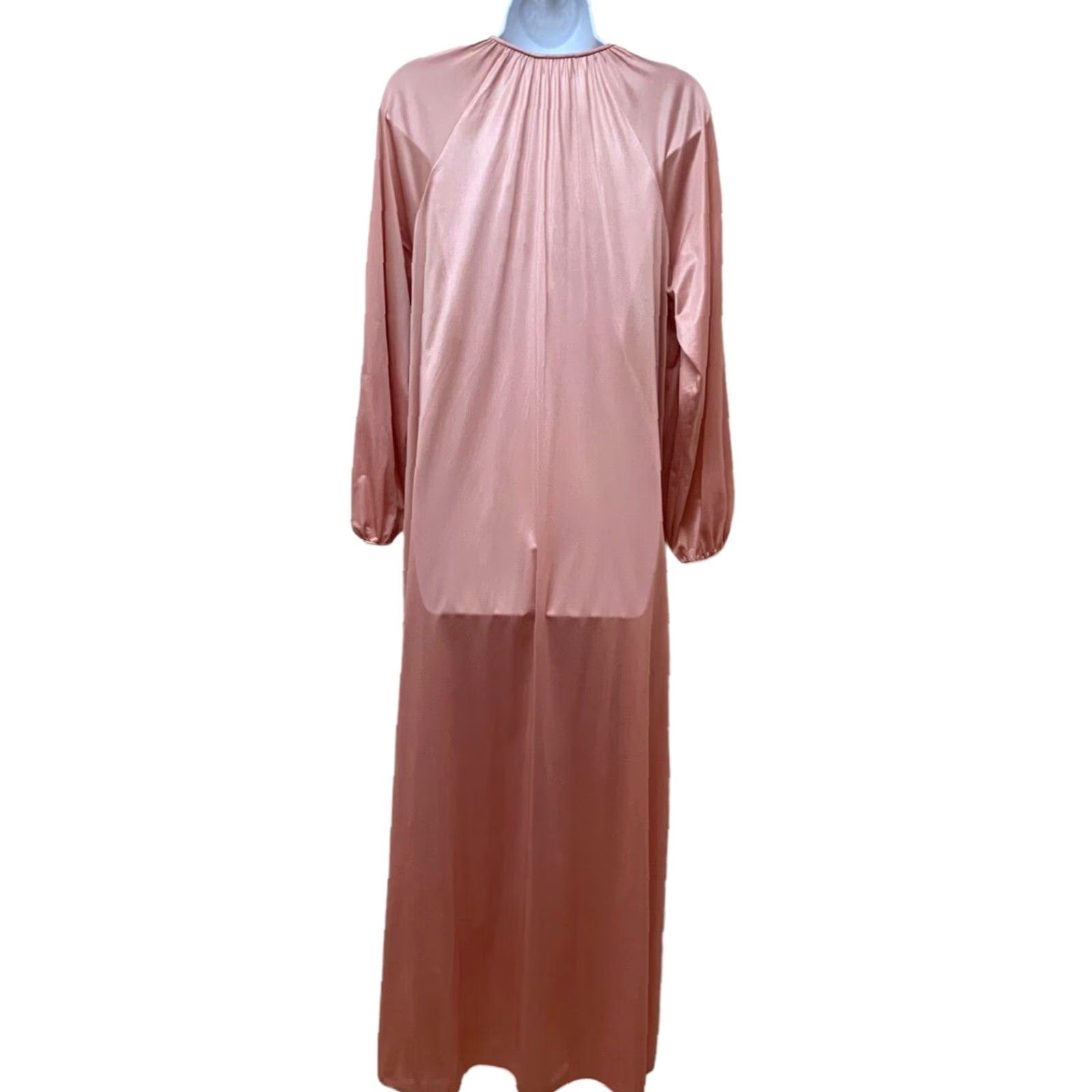 Etro VINTAGE Retro Silky Satin Nylon Lace Robe Dressing Gown Union Made in USA G's Size M Pink Womens Size S / US 4 / IT 40 - 3 Thumbnail