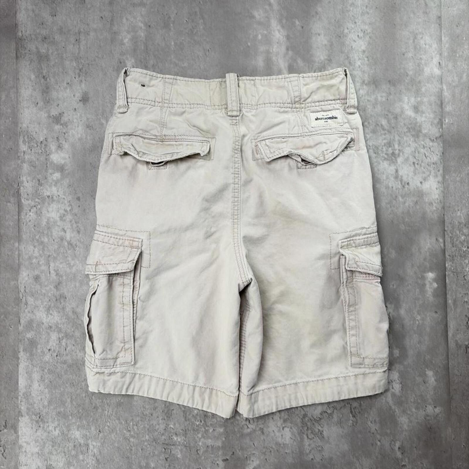 Abercrombie & Fitch Y2K Beige Abercrombie & Fitch Grunge Baggy Cargo Shorts Size 26" / US 2 / IT 38 - 1 Thumbnail