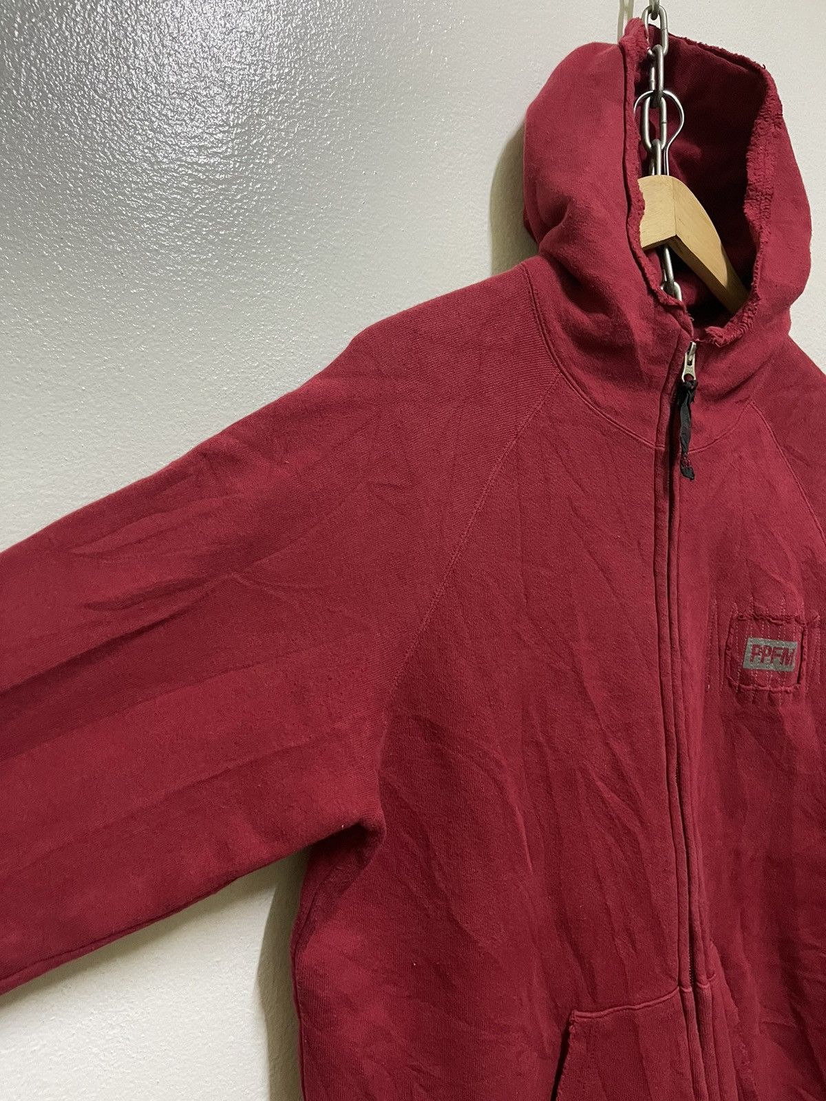 Japanese Brand PPFM Zipper Hoodie Distressed Size US L / EU 52-54 / 3 - 2 Thumbnail