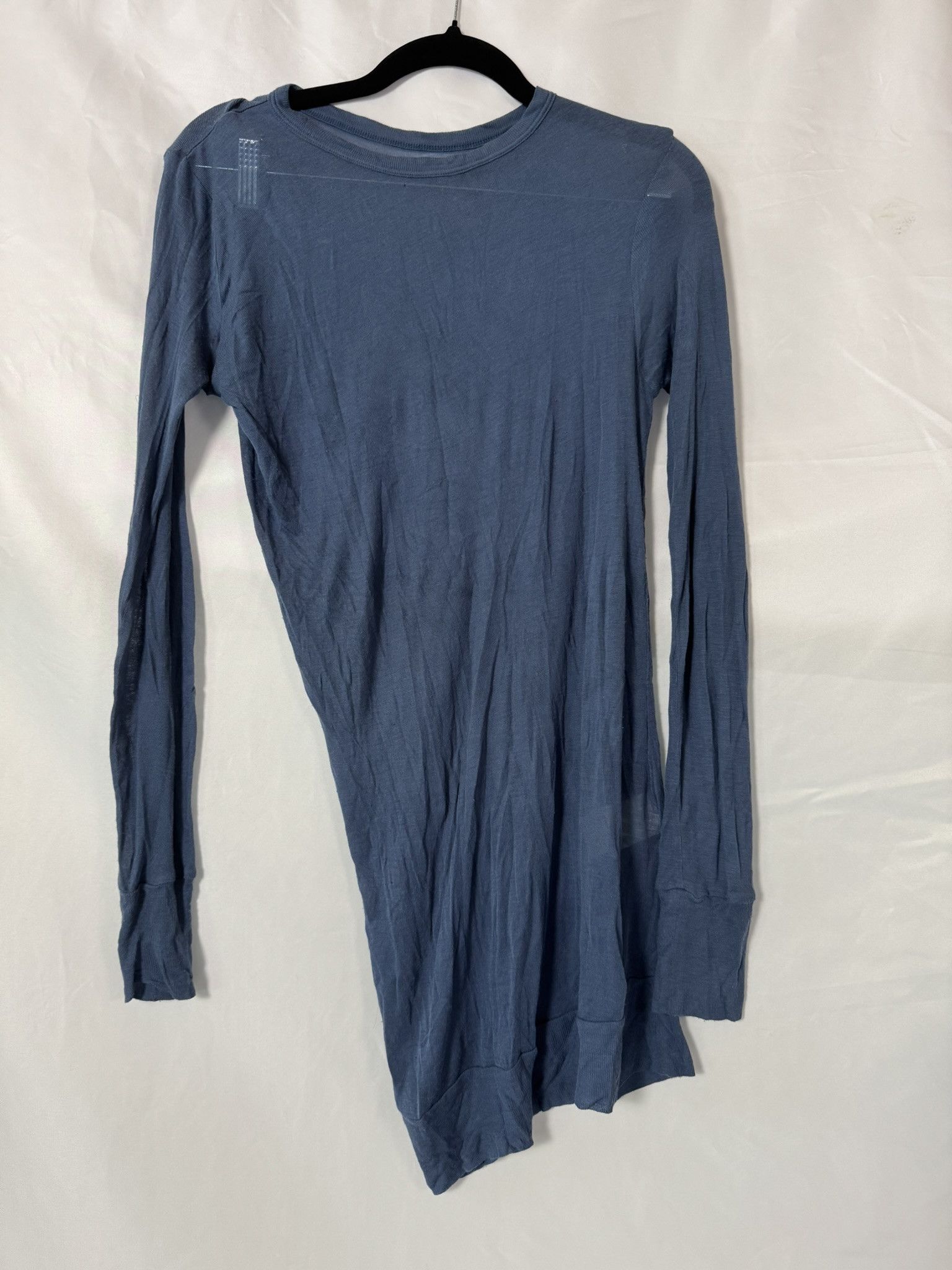Y's Y's by Yohji Yamamoto Steel Blue Asymmetric Rayon Top Size S / US 4 / IT 40 - 5 Thumbnail