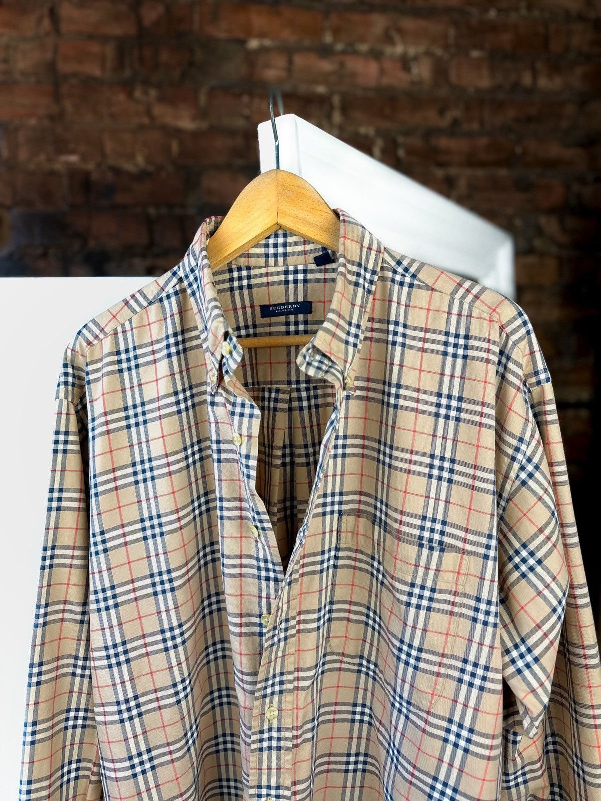 Burberry Classic Nova Check Button Up Shirt Made in USA