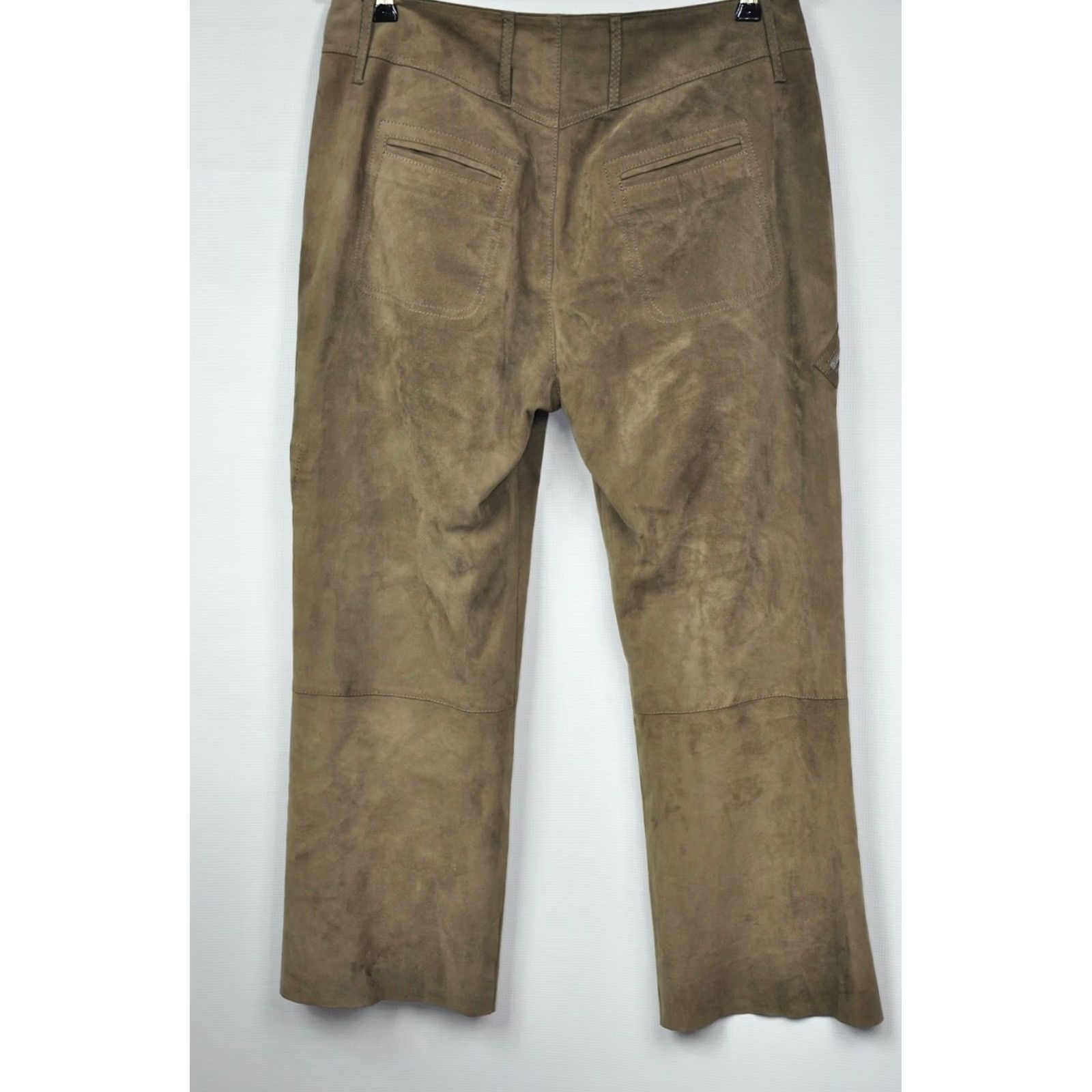 Vintage Arma Leather Pants Women's Wide-Leg US 12 / UK 16 Brown Vintage? No, Very Good Leather Pants Arma Size 34" / US 12 / IT 48 - 3 Thumbnail