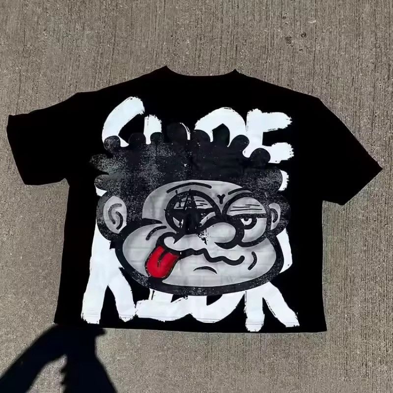Other Graphic Face Print Design Cotton T-Shirt Size US M / EU 48-50 / 2 - 1 Thumbnail