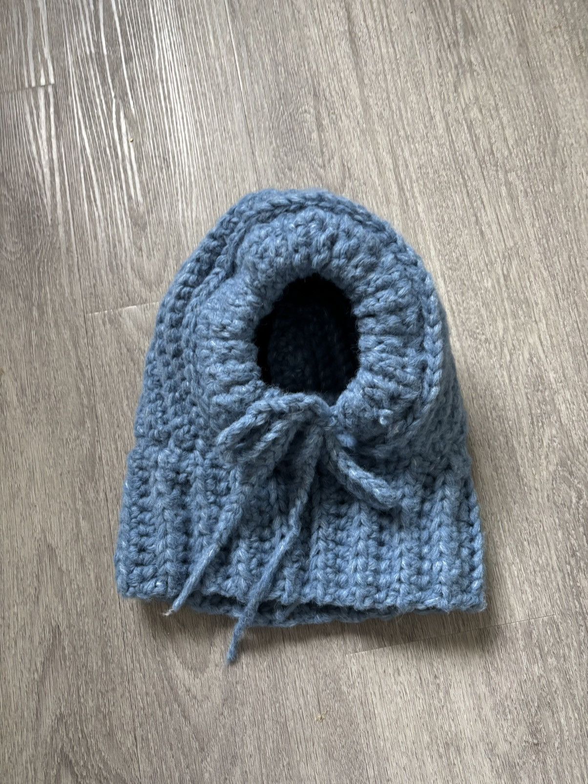 Handmade Blue Crochet Balaclava Size ONE SIZE - 7 Thumbnail