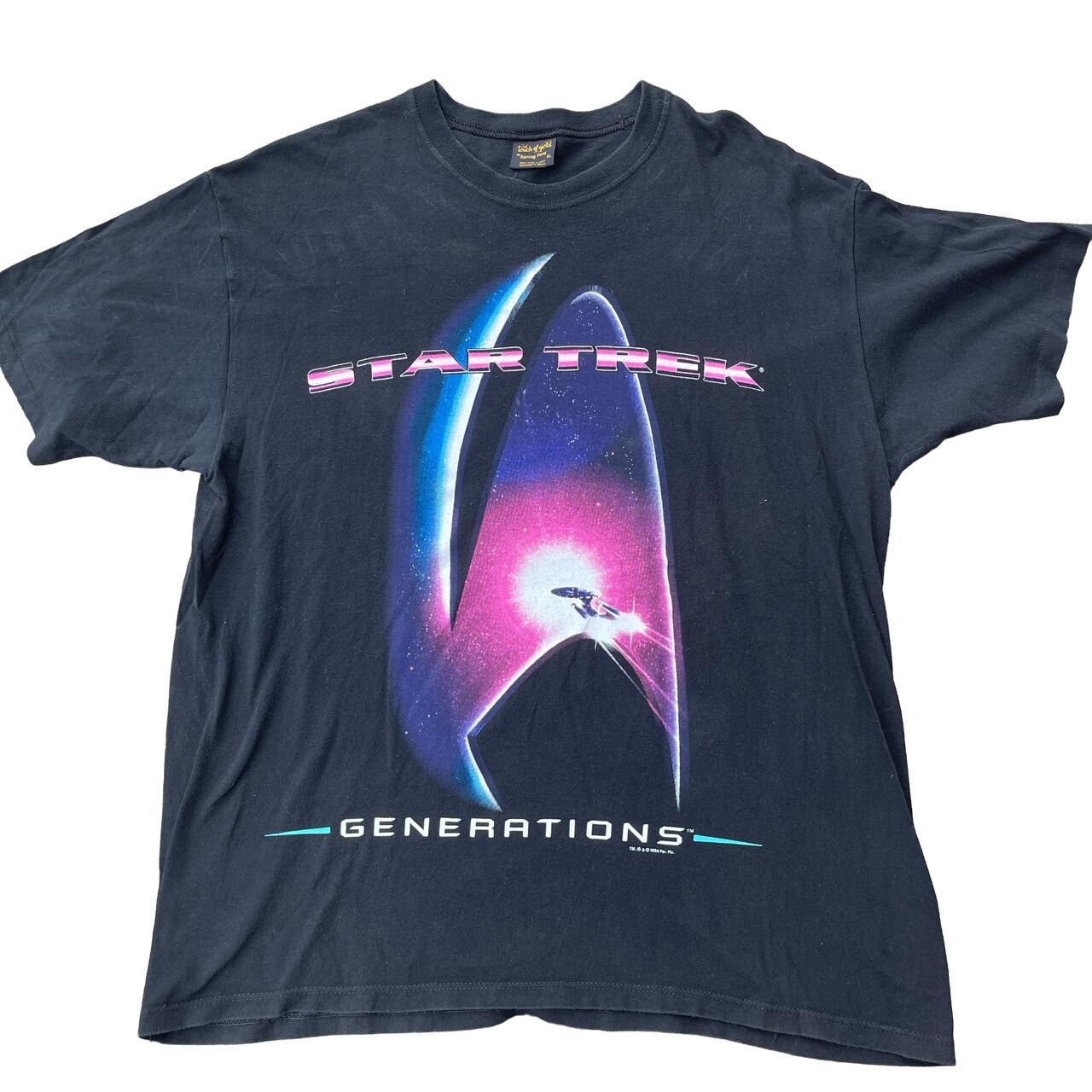 Vintage Vintage 90s startrek generations Rare Sci-FI movie tee Size US XL / EU 56 / 4 - 1 Thumbnail