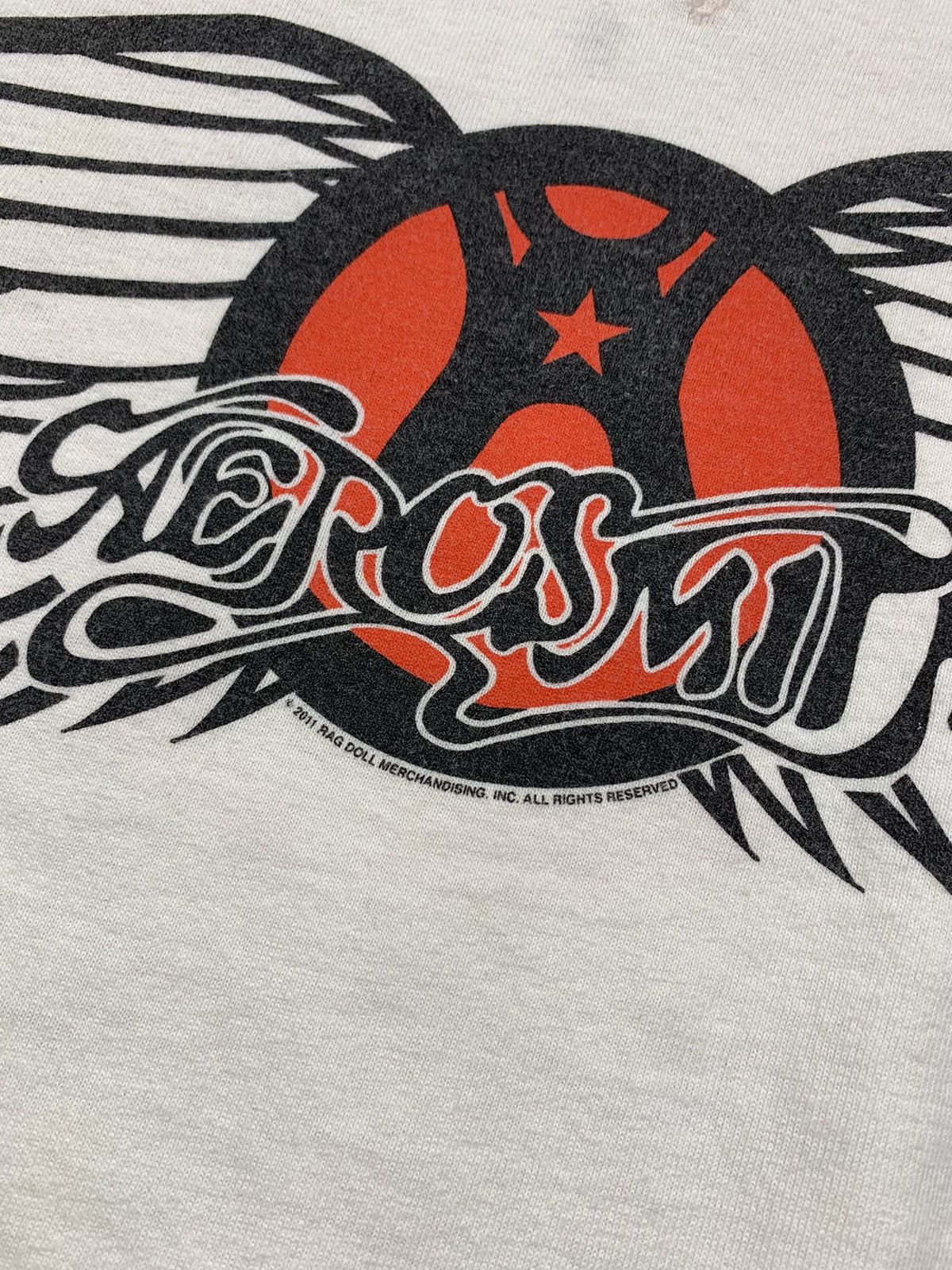 Band Tees × Vintage Distressed Aerosmith Tour T Shirt Tee Size US M / EU 48-50 / 2 - 7 Thumbnail