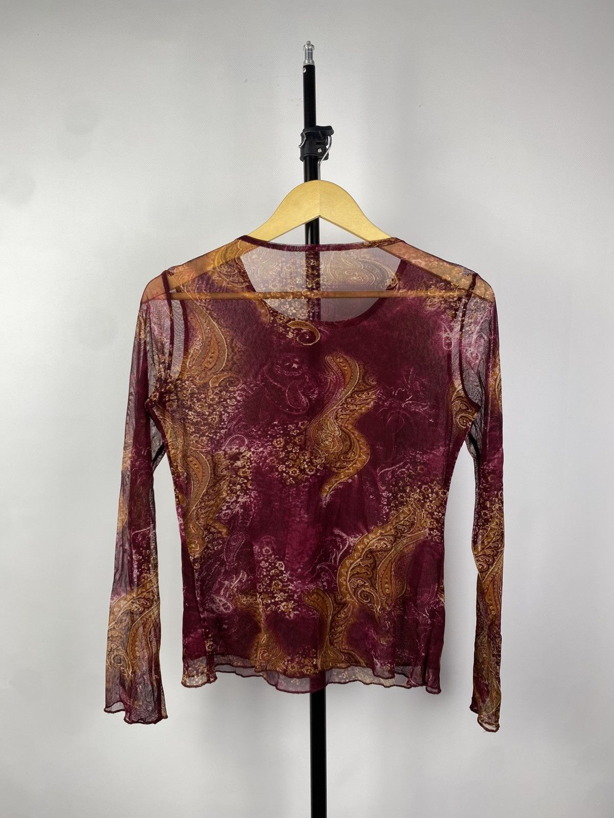 Designer × Japanese Brand × Vintage Save The Queen Jean Paul Gaultier Style Floral Mesh Blouses Size S / US 4 / IT 40 - 3 Thumbnail
