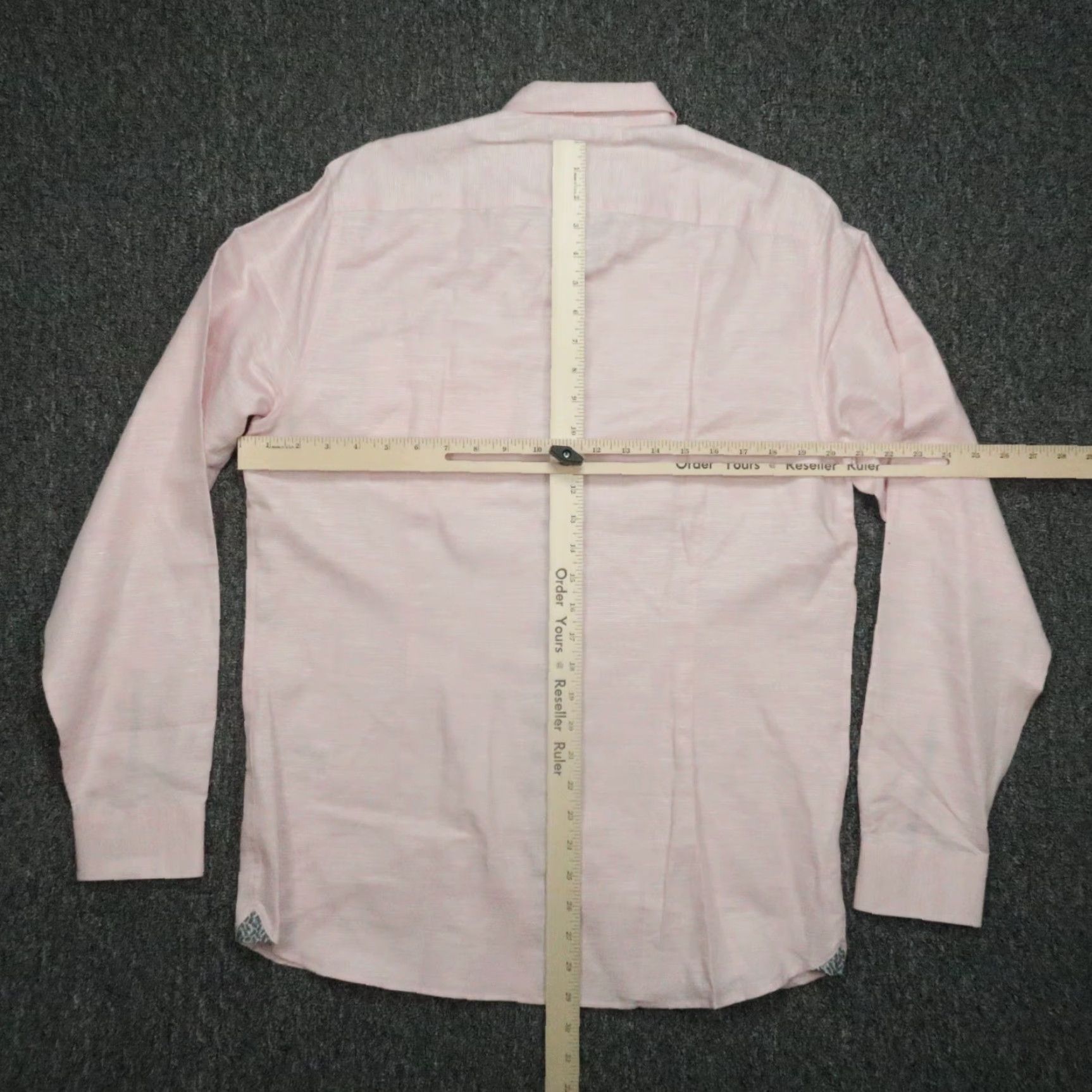 Ted Baker Ted Baker Shirt Men Large 4 Pink Pinstripe Button Up Long Sleeve Linen Blend NWT Size US L / EU 52-54 / 3 - 6 Thumbnail