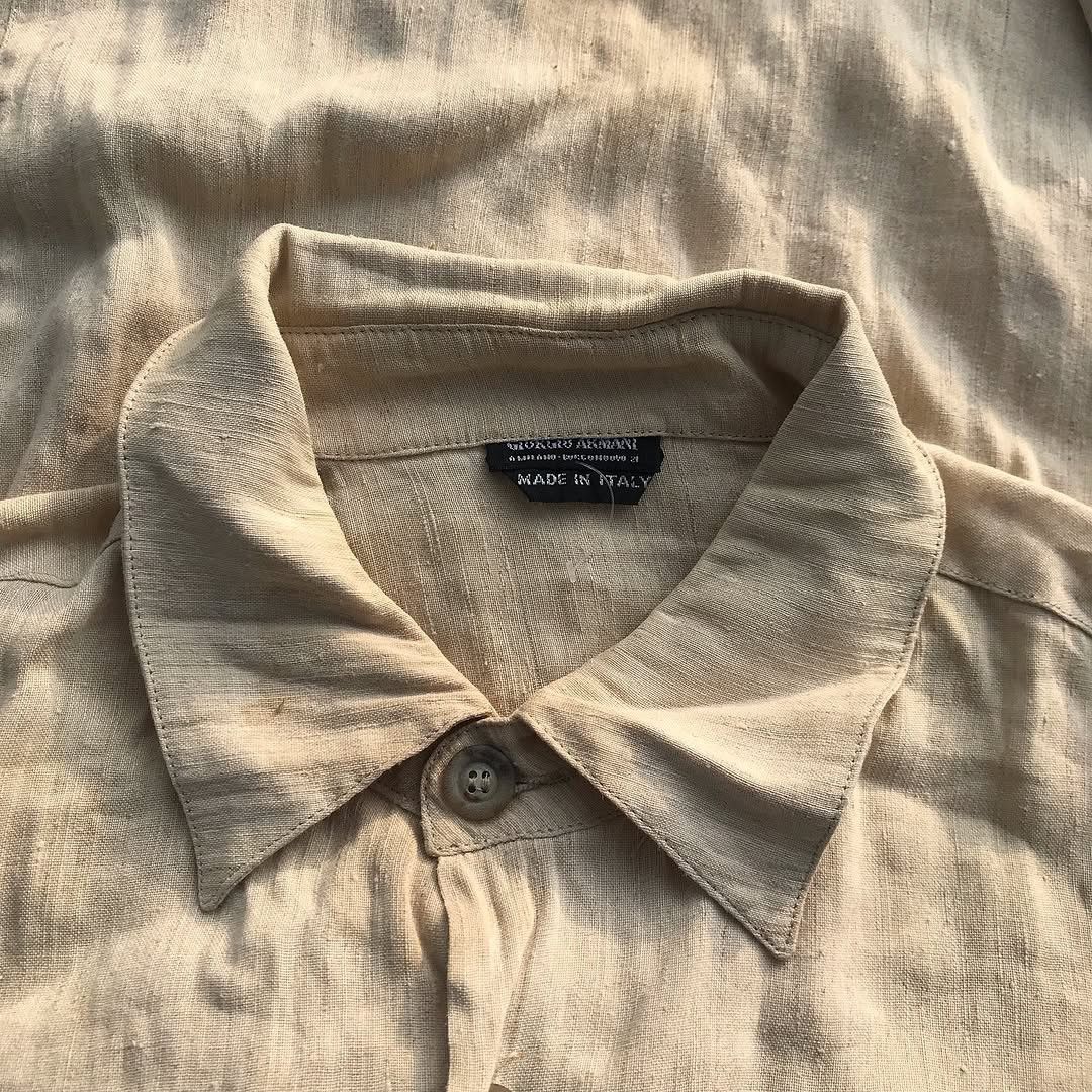 Armani × Giorgio Armani × Vintage Vintage Giorgio Armani Collezioni Men’s Shirt Size L Turquoi Size US M / EU 48-50 / 2 - 13 Thumbnail