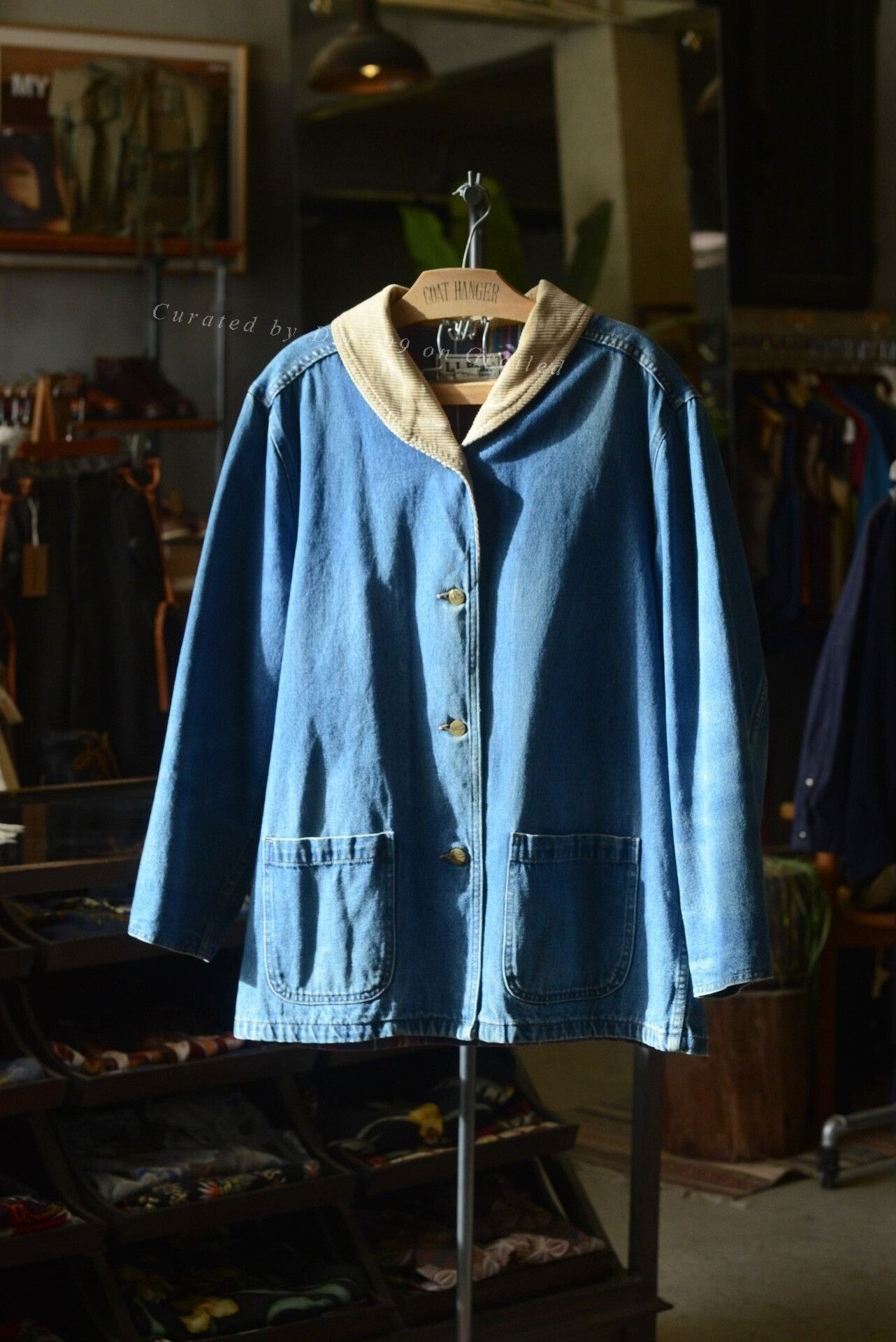 L.L. Bean LLBean 1980s Corduroy Collar Denim Jacket Size US L / EU 52-54 / 3 - 1 Thumbnail