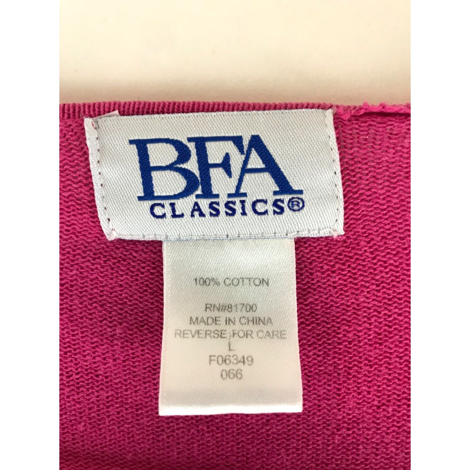 Vintage BFA Classics Sweater Cardigan Women L Pink Long Sleeve Side Slits Solid Size L / US 10 / IT 46 - 6 Thumbnail