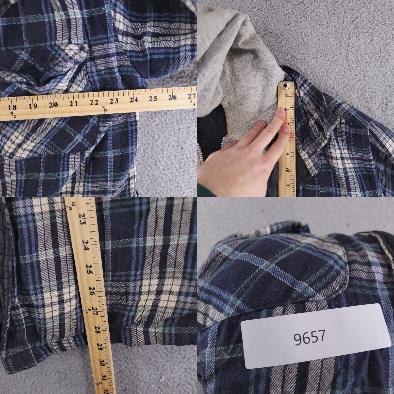Vintage RedHead Hoodie Mens L Blue Outdoor Flannel Full Zip Relaxed Chore Work Casual Vintage? (But vintage No) Size US L / EU 52-54 / 3 - 8 Thumbnail