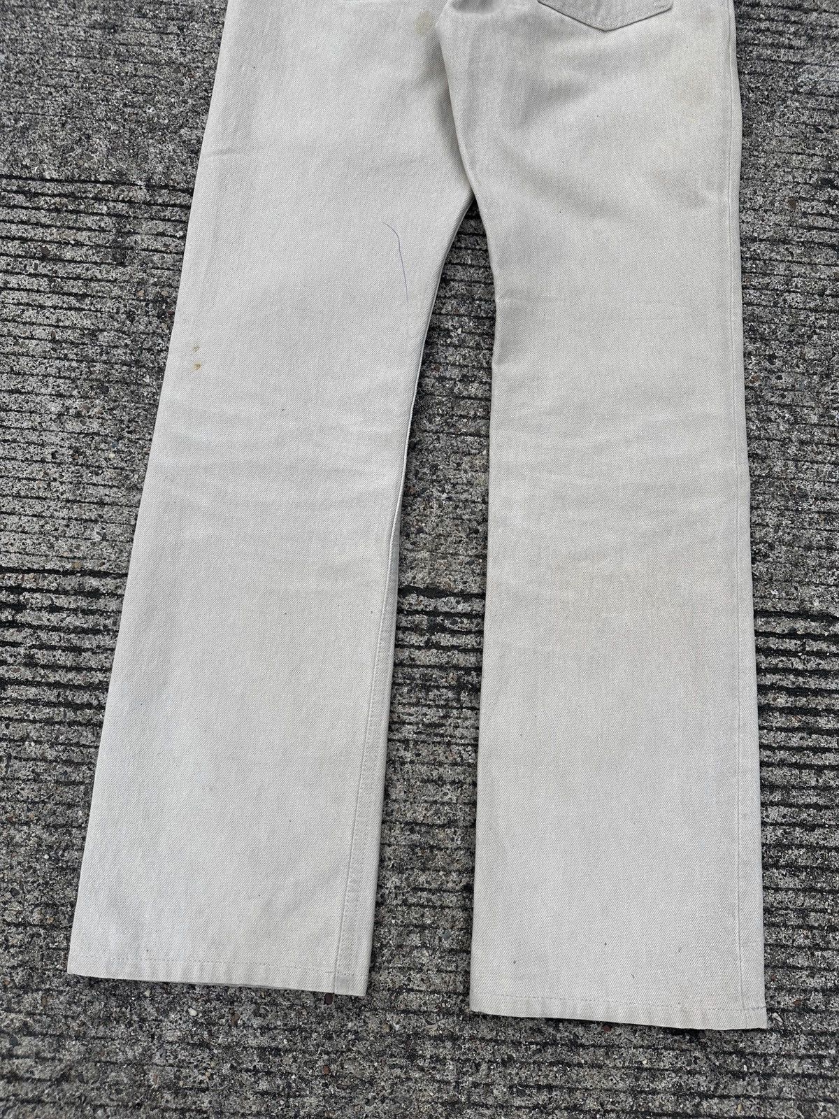 Helmut Lang Helmut Lang Low Waist Boot Cut Cream Denim Size US 27 - 3 Thumbnail