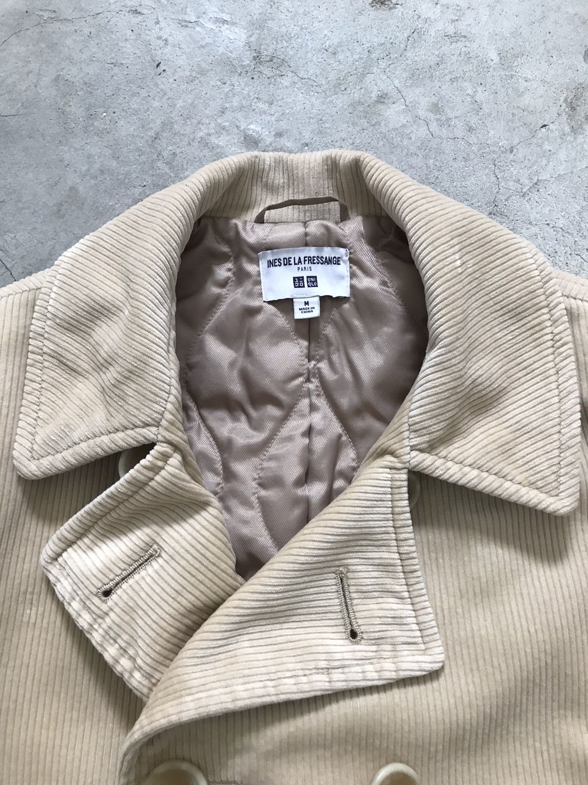 Uniqlo Ines De La Fressange Double Breasted Corduroy Peacoat Size M / US 6-8 / IT 42-44 - 6 Thumbnail