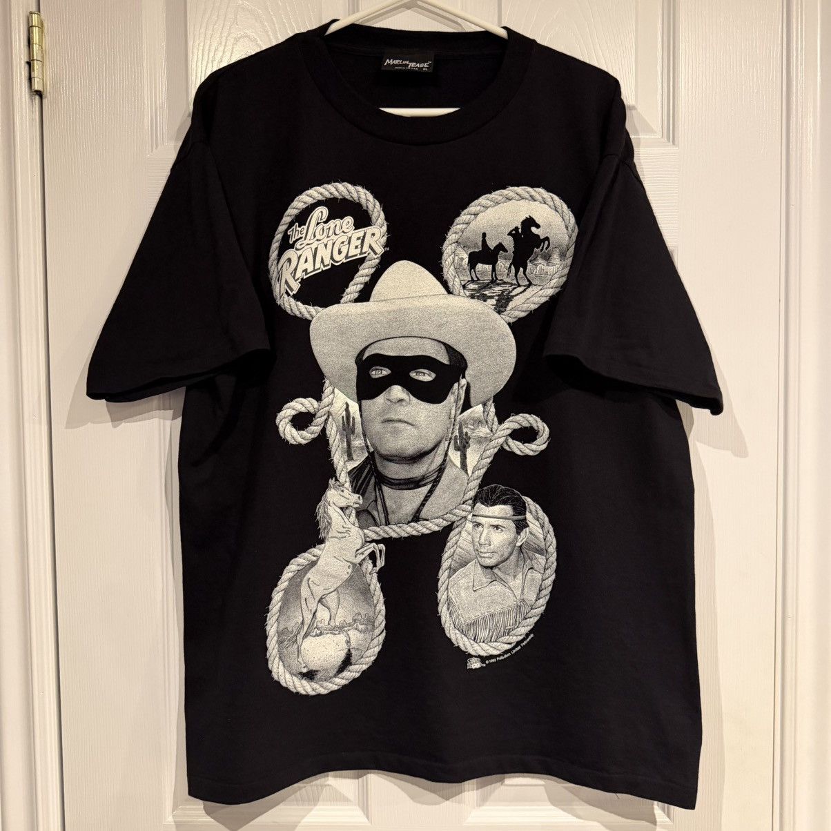 Vintage Vintage Lone Ranger 1993 MARLIN TEASE made in USA shirt Size US XL / EU 56 / 4 - 11 Thumbnail