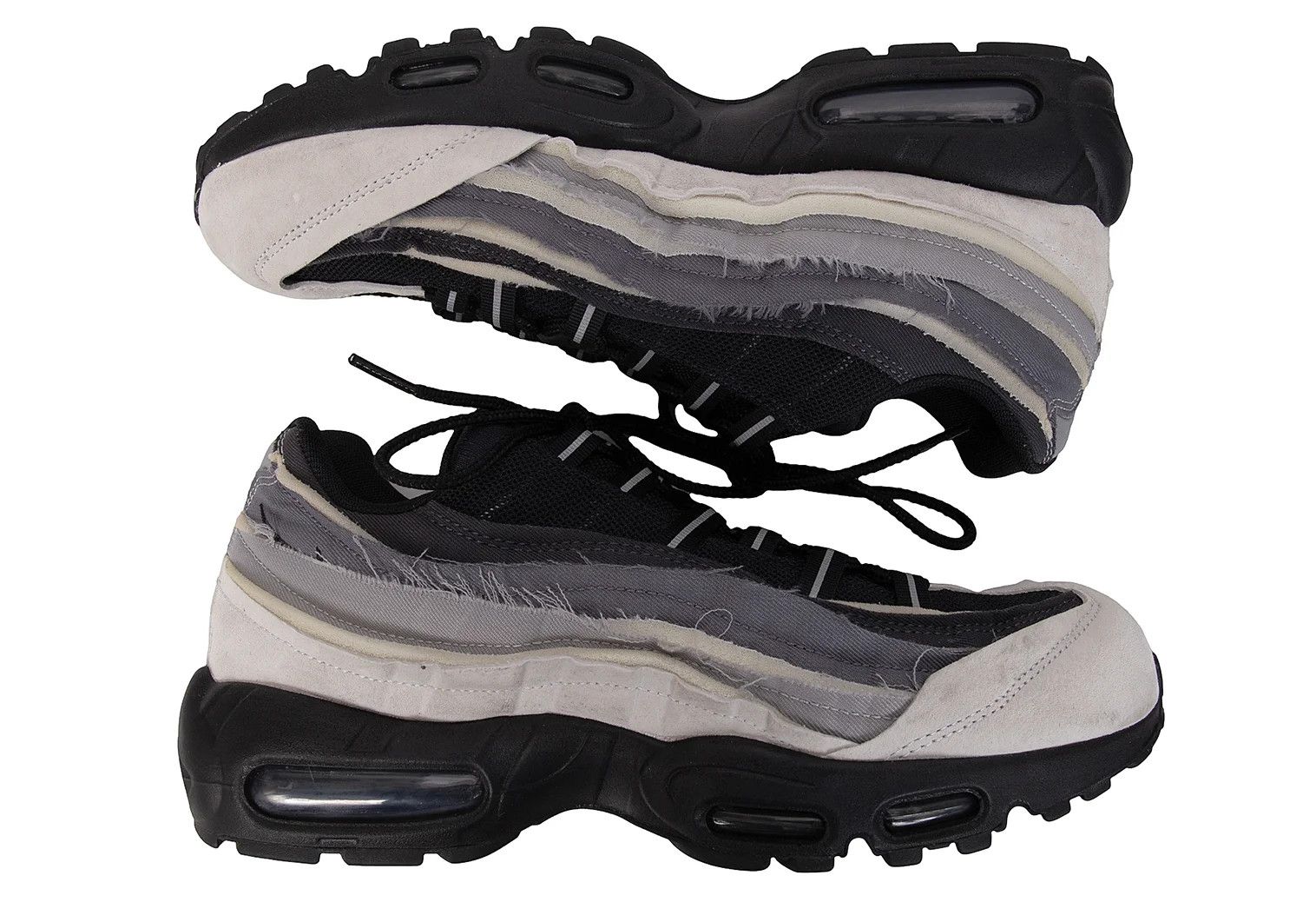 Comme des Garcons Homme Plus Nike Air Max 95 Sneakers in Gray and Black Size 28 Size US 12 / EU 45 - 3 Thumbnail
