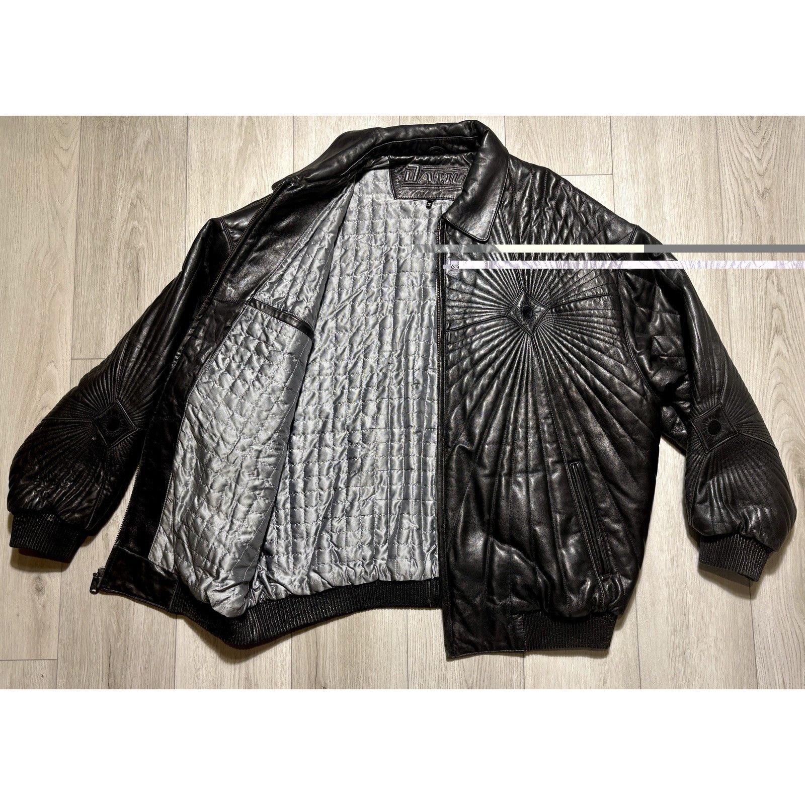 Knoles & Carter Knoles & Carter DAMU Quilted Sunburst Leather Jacket 3XL Size US XXL / EU 58 / 5 - 3 Thumbnail
