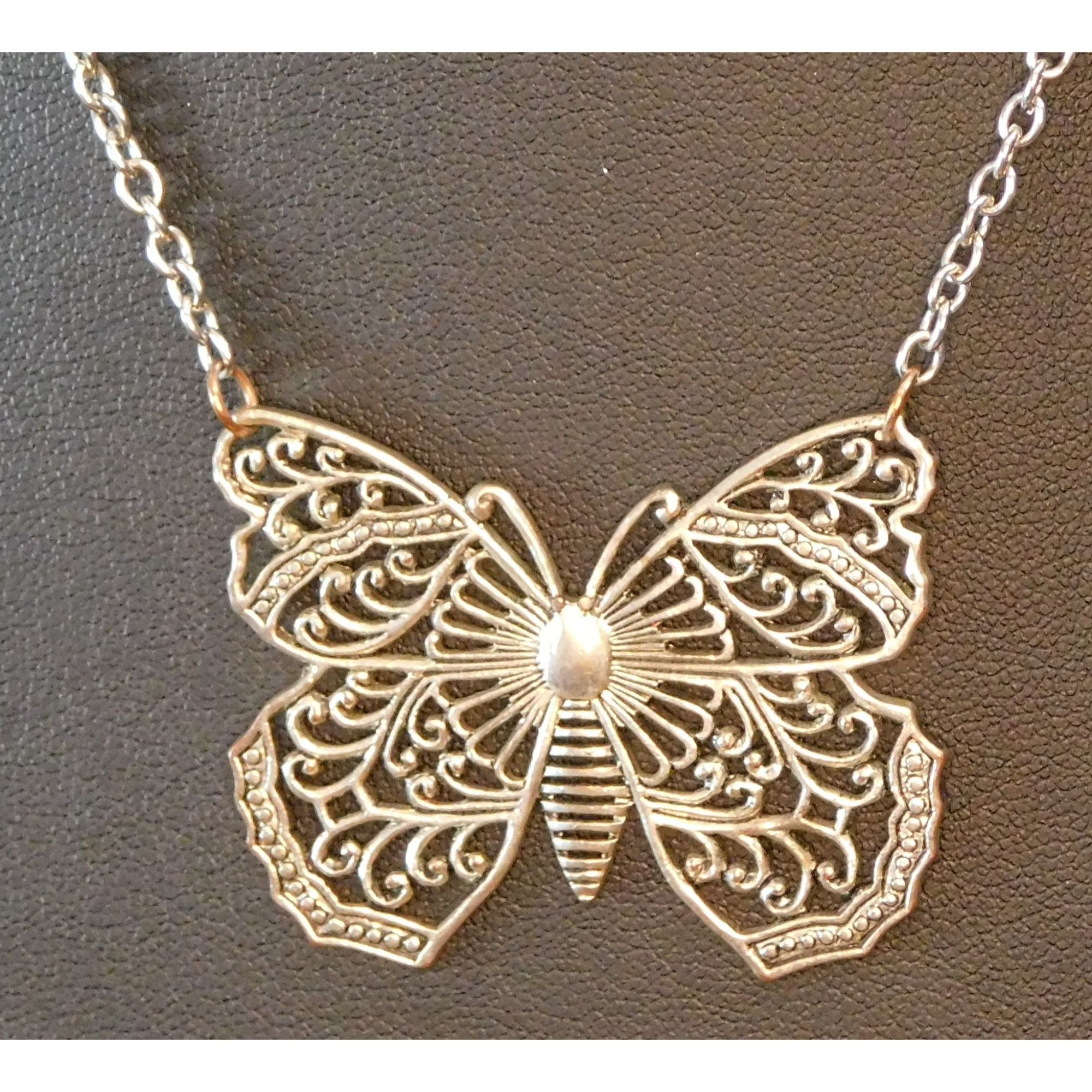 Other Whimsical Fairycore Filigree Butterfly Necklace Size ONE SIZE - 3 Thumbnail